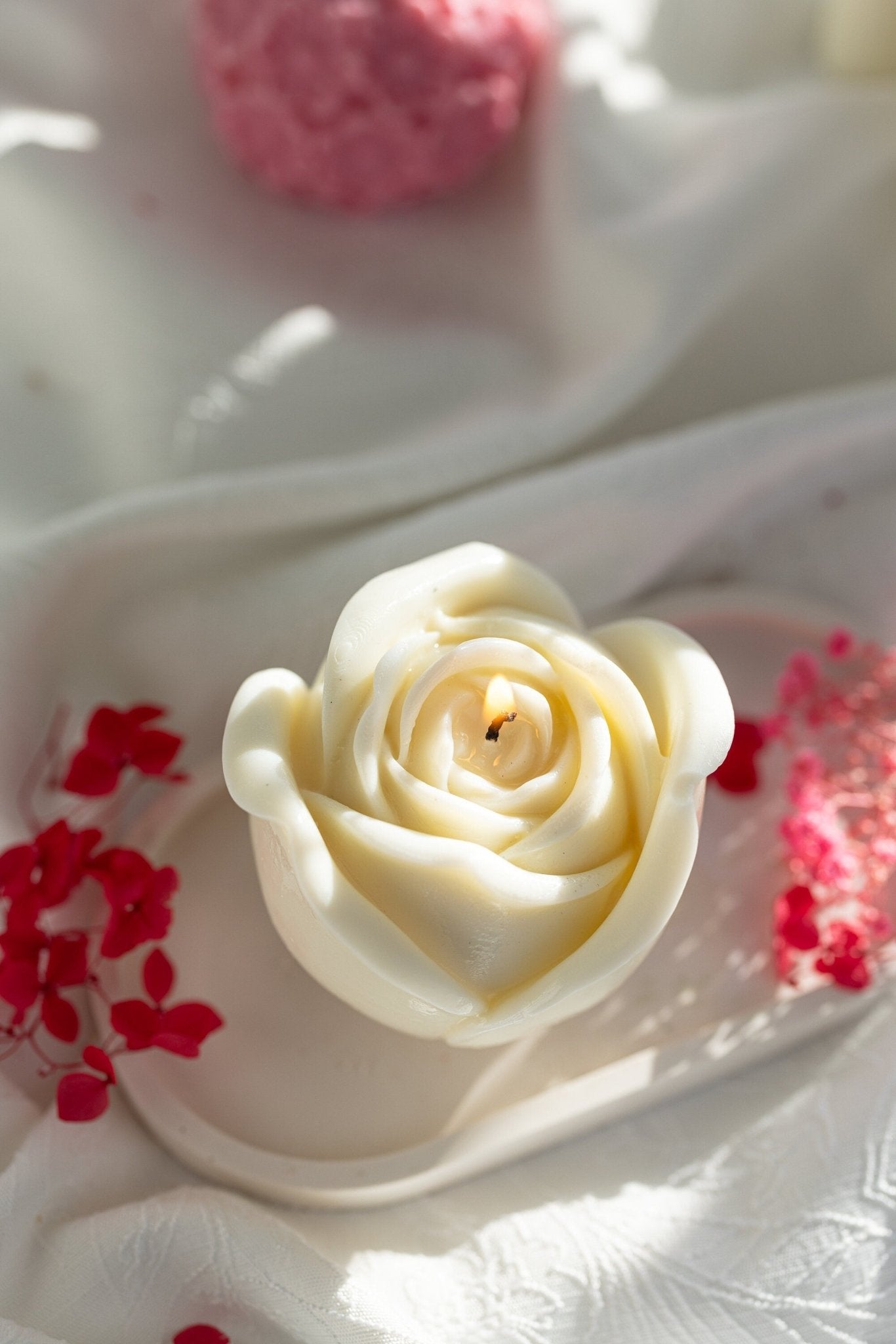 Large Rose Candle | Love Candle| Flower Candle| Shaped Candle| Sculptural Candle| Anniversary Gift| Wedding Gift| Valentines Day Gift