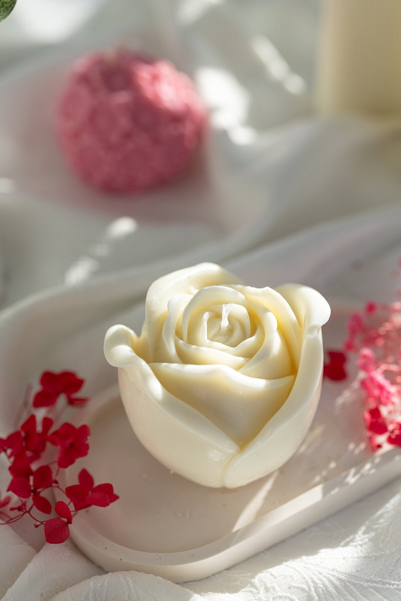 Large Rose Candle | Love Candle| Flower Candle| Shaped Candle| Sculptural Candle| Anniversary Gift| Wedding Gift| Valentines Day Gift