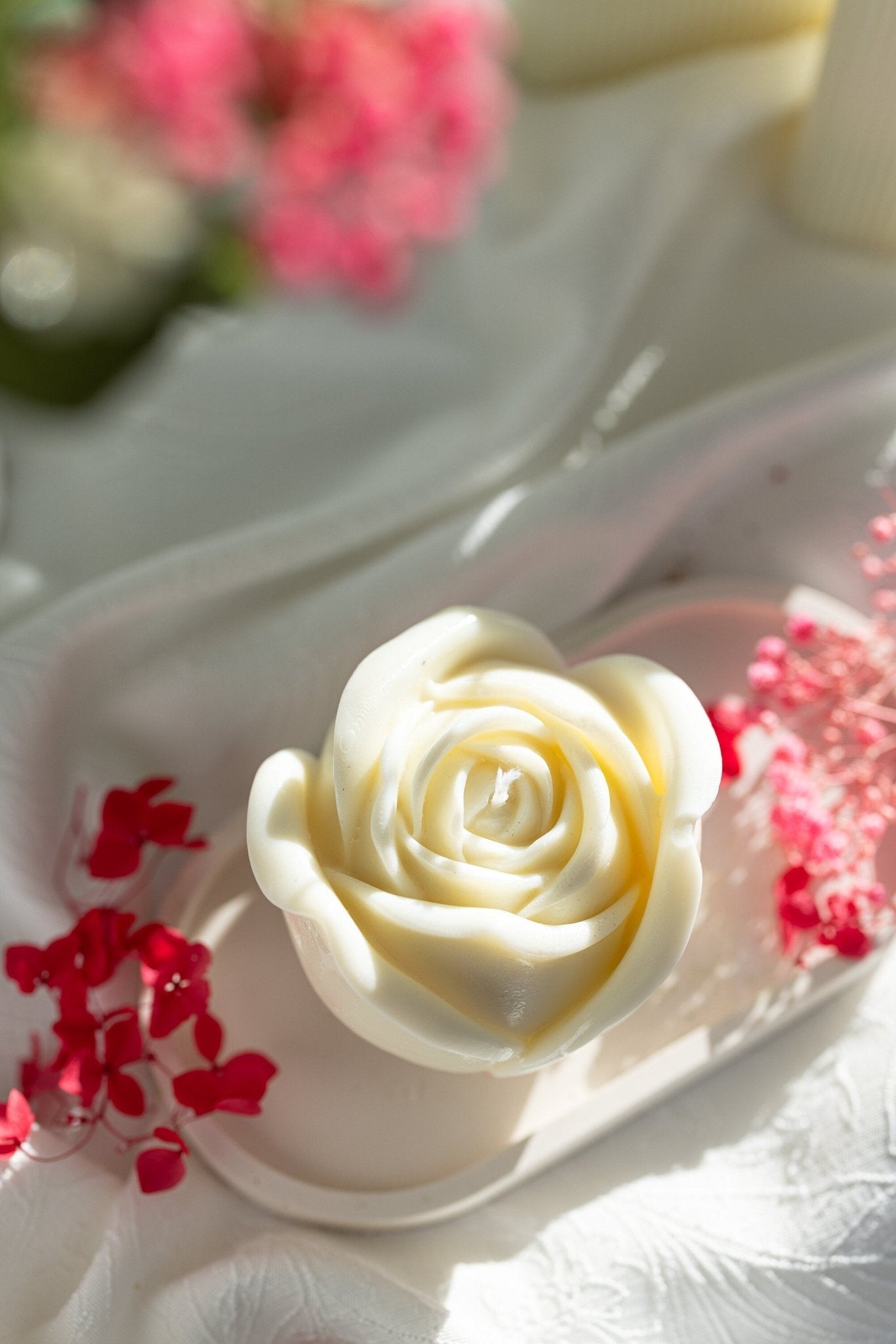 Large Rose Candle | Love Candle| Flower Candle| Shaped Candle| Sculptural Candle| Anniversary Gift| Wedding Gift| Valentines Day Gift