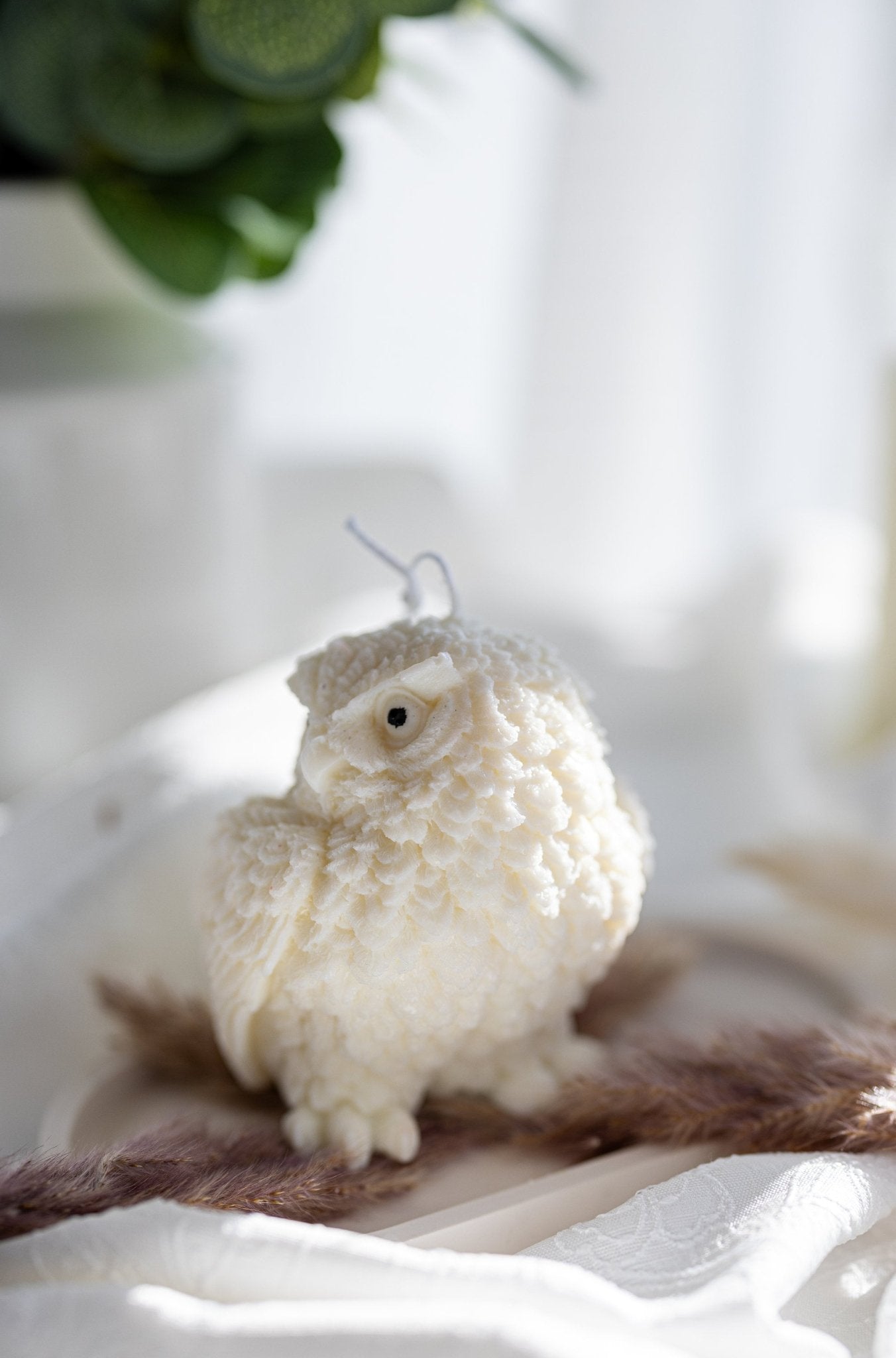 Unique Owl Candle with Intricate Details ,Large Owl Candle