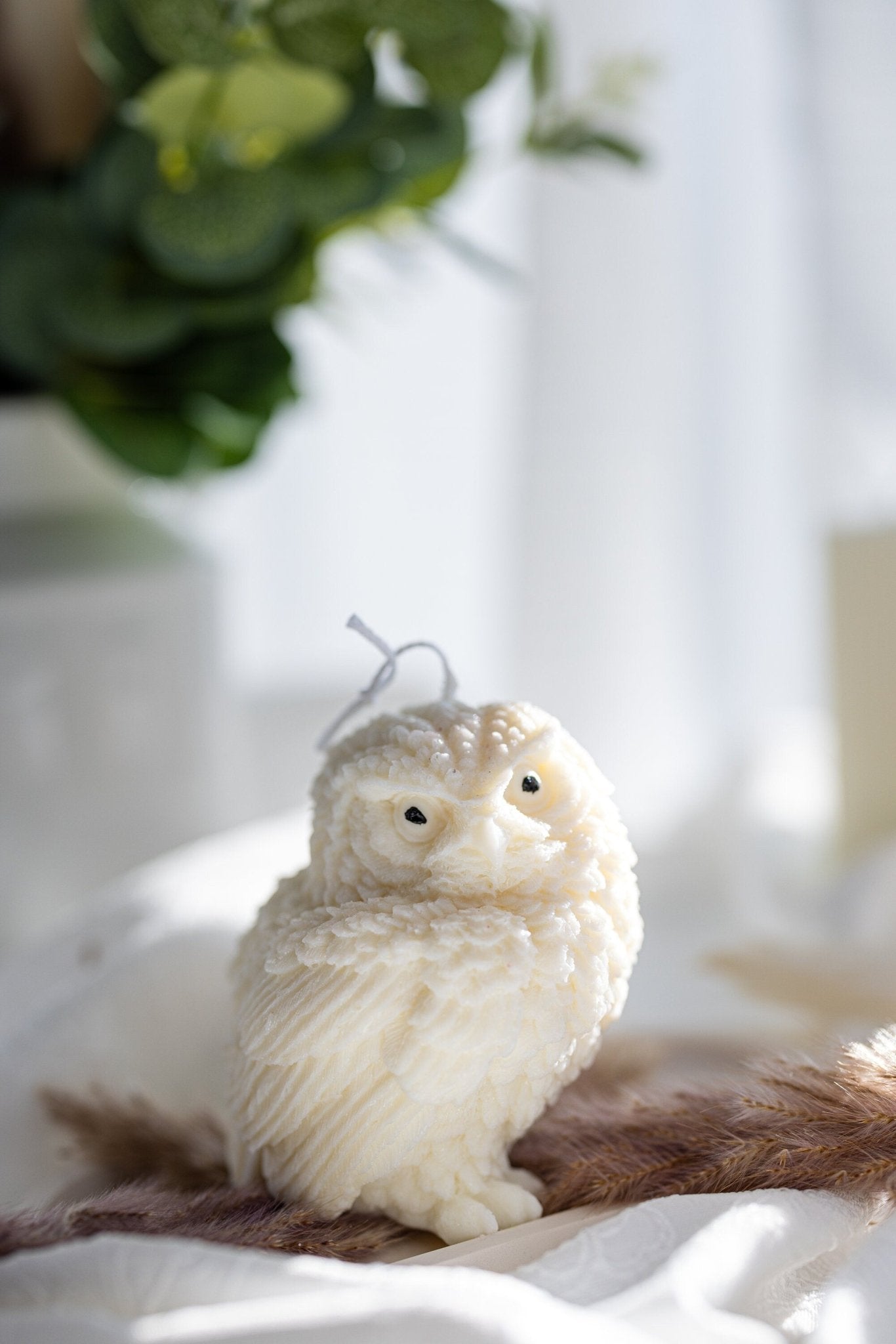 Unique Owl Candle with Intricate Details ,Large Owl Candle