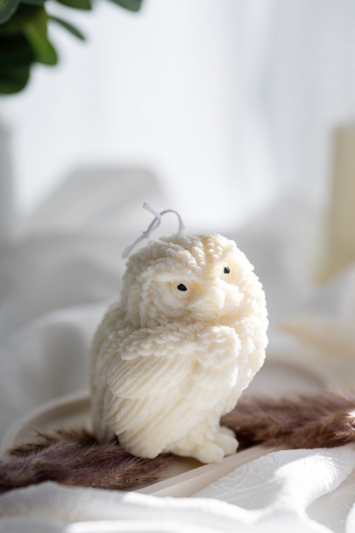 Unique Owl Candle with Intricate Details ,Large Owl Candle