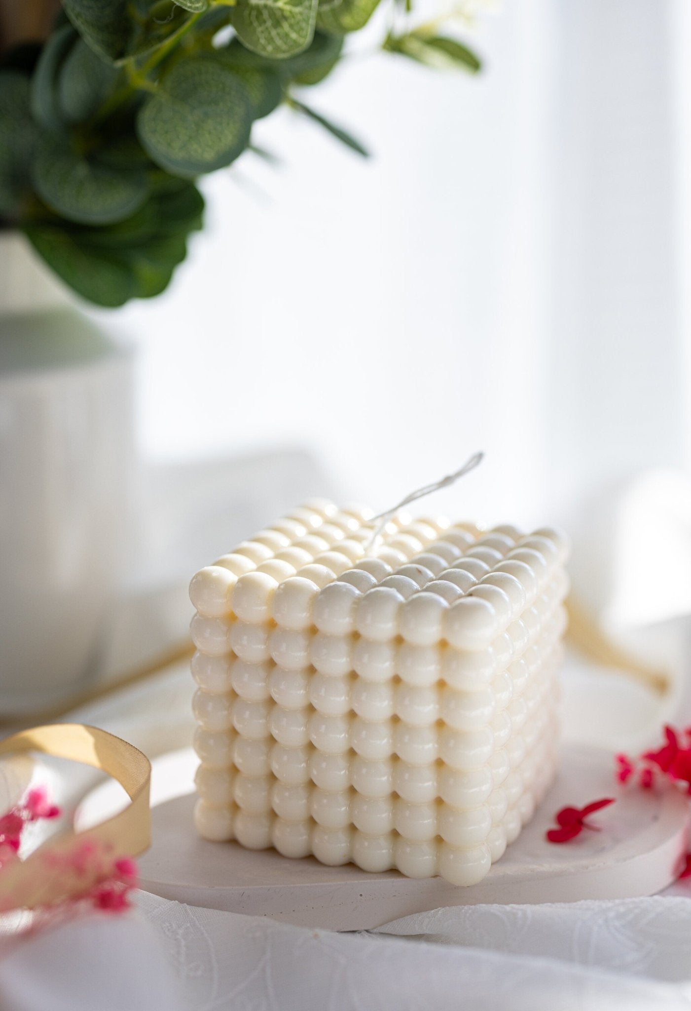 Square Bubble Candle | Aesthetic Candle Decor | Cube Candle | Minimalist Home Decor | Bubble Candle Gift | Home Gift Ideas | Handmade Candle