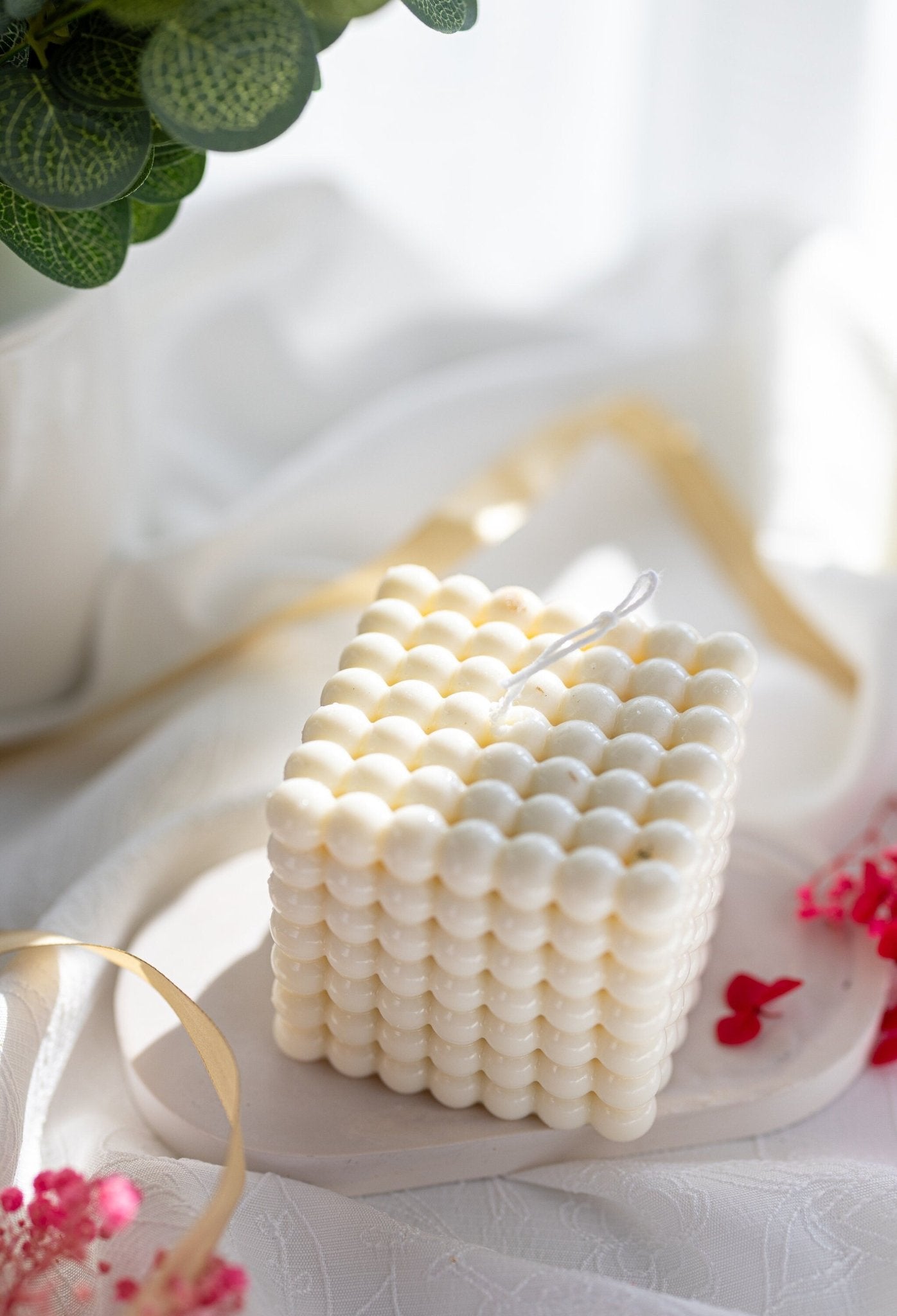 Square Bubble Candle | Aesthetic Candle Decor | Cube Candle | Minimalist Home Decor | Bubble Candle Gift | Home Gift Ideas | Handmade Candle