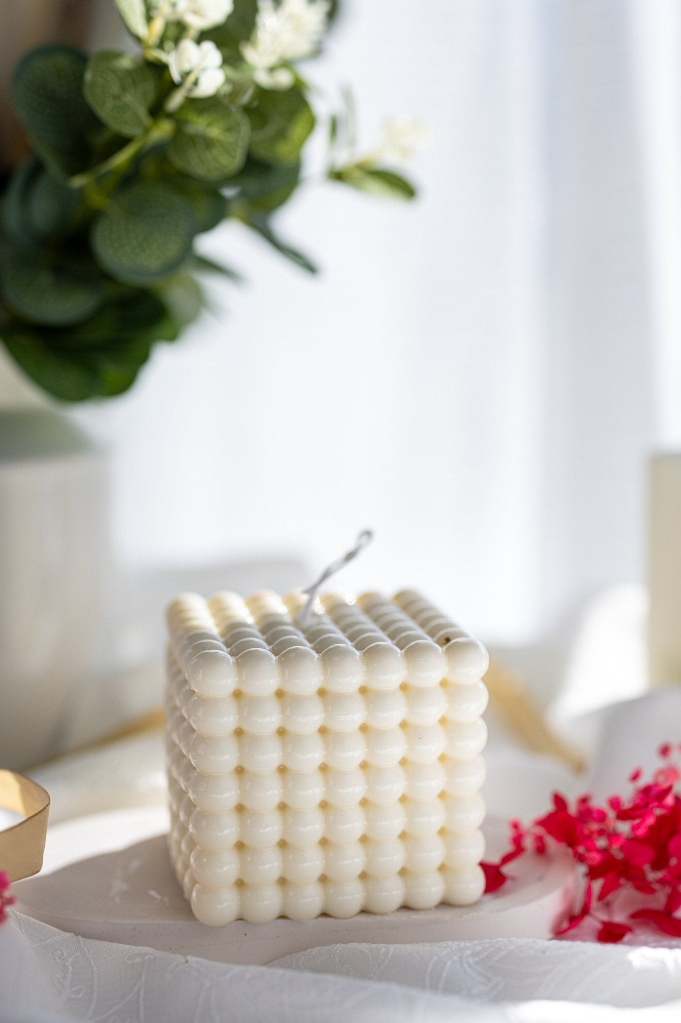 Square Bubble Candle | Aesthetic Candle Decor | Cube Candle | Minimalist Home Decor | Bubble Candle Gift | Home Gift Ideas | Handmade Candle