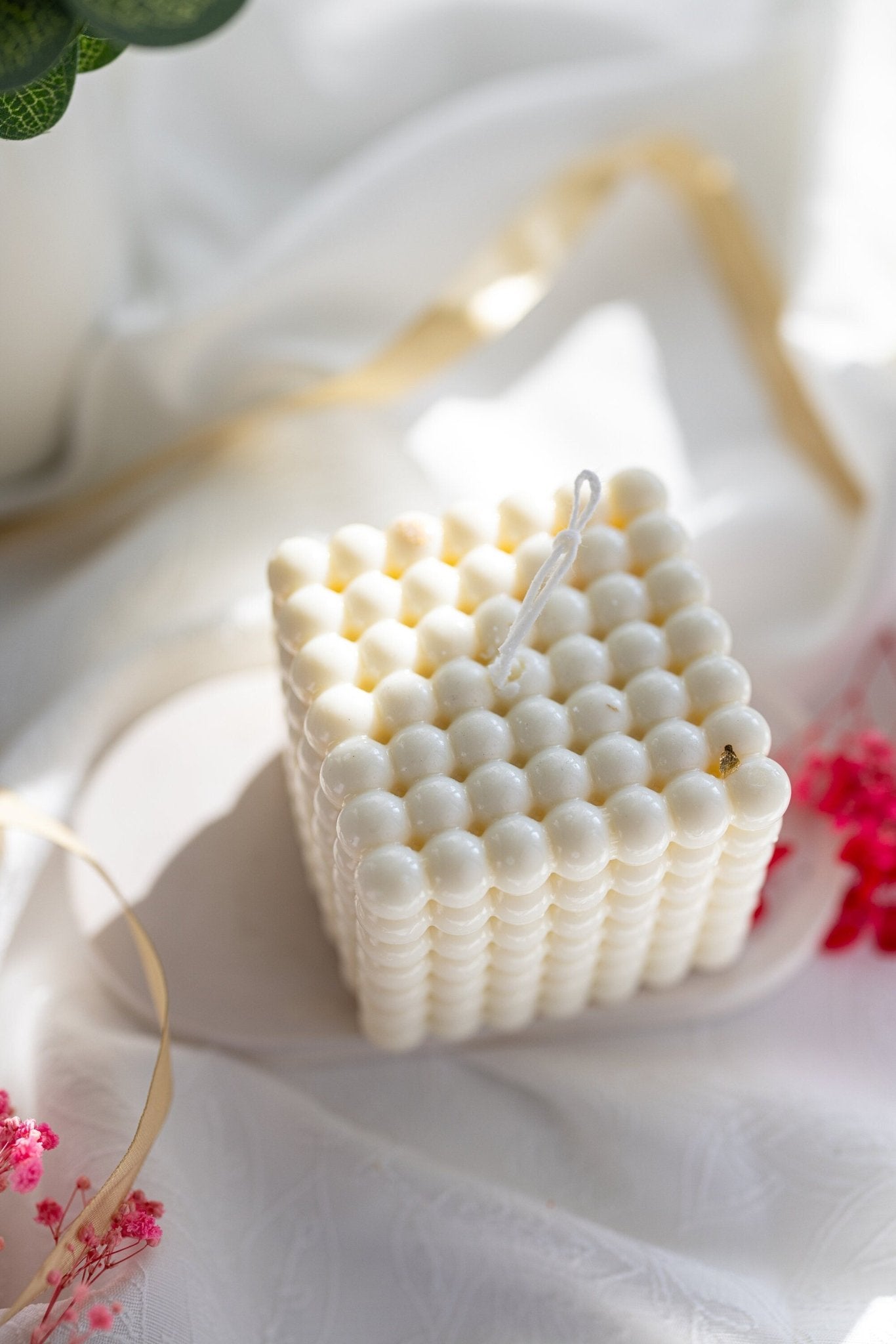 Square Bubble Candle | Aesthetic Candle Decor | Cube Candle | Minimalist Home Decor | Bubble Candle Gift | Home Gift Ideas | Handmade Candle