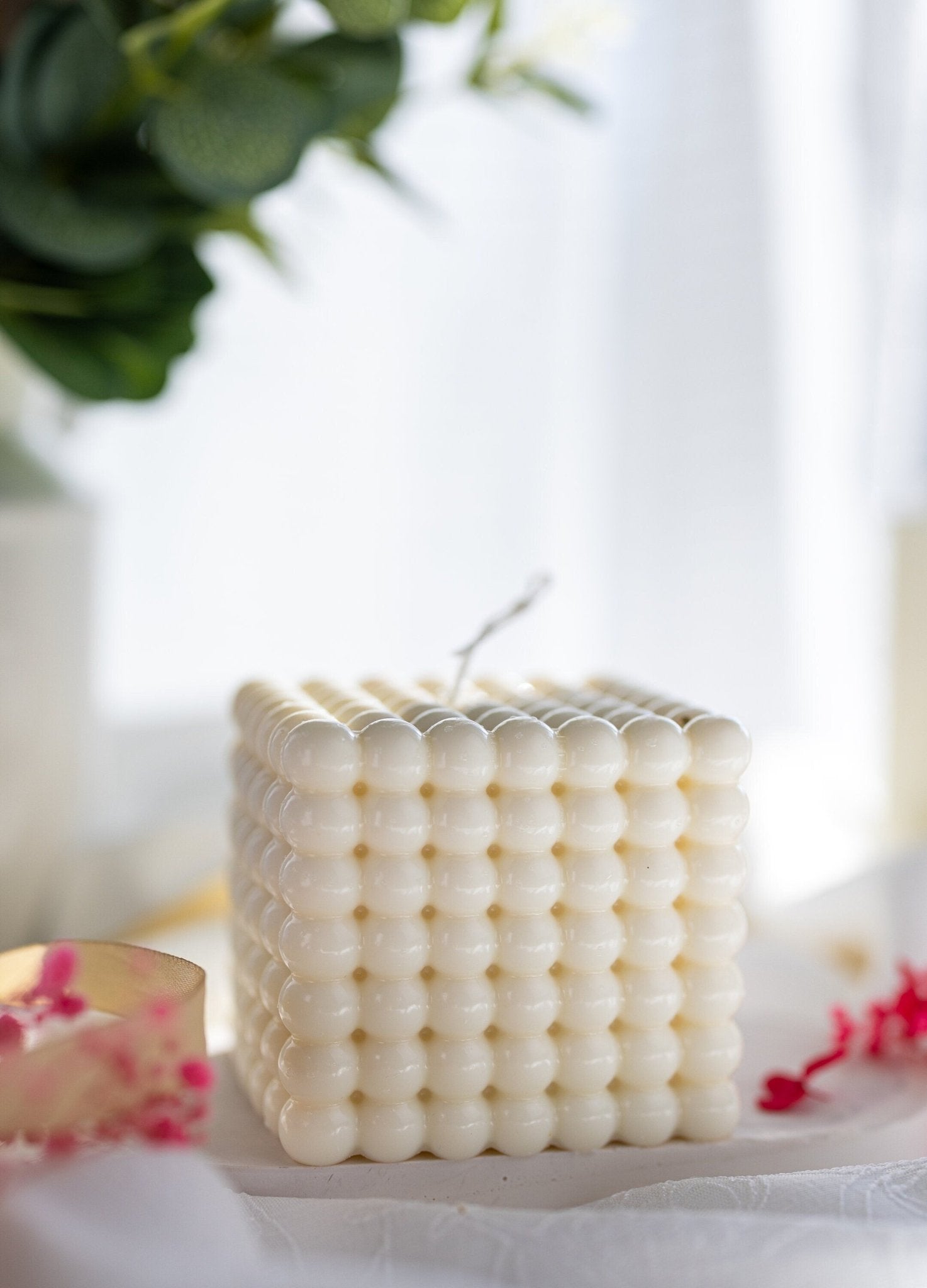 Square Bubble Candle | Aesthetic Candle Decor | Cube Candle | Minimalist Home Decor | Bubble Candle Gift | Home Gift Ideas | Handmade Candle