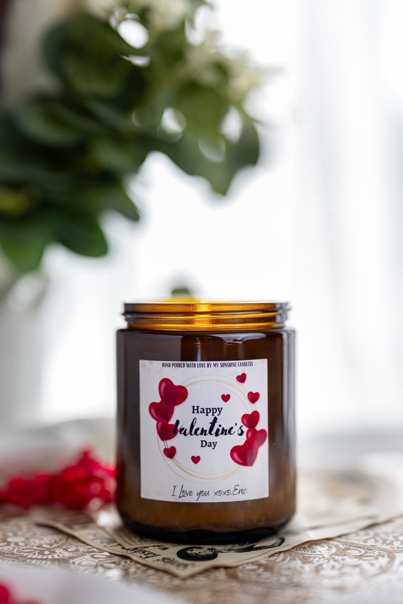 Valentine's Day Candle, Custom Personalized Gift For Husband, Gift For Wife, Vday Valentines Day Gift, I Love You
