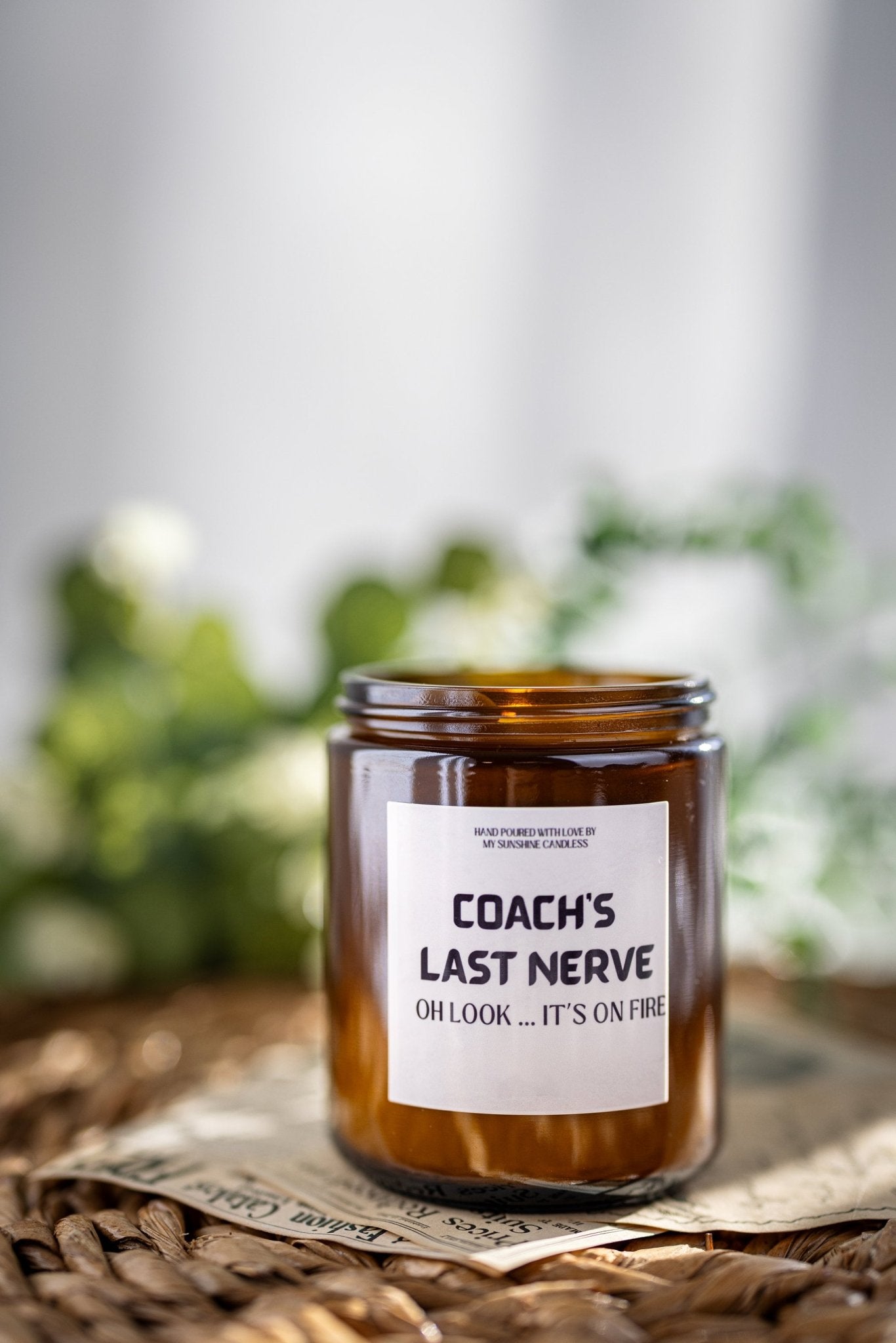 Coach's Last Nerve , OH LOOK IT'S On fire/Coach's Candle , Gift Candles , Candle for him.