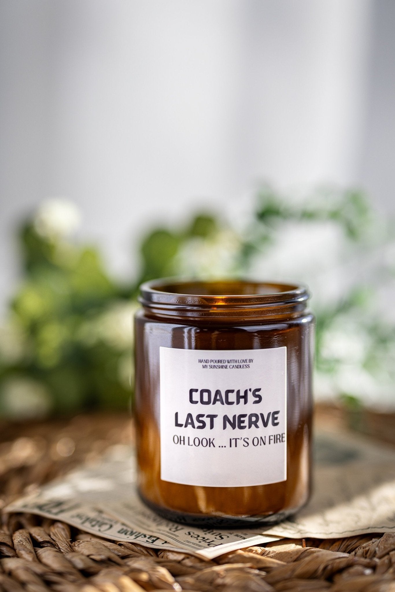 Coach's Last Nerve , OH LOOK IT'S On fire/Coach's Candle , Gift Candles , Candle for him.