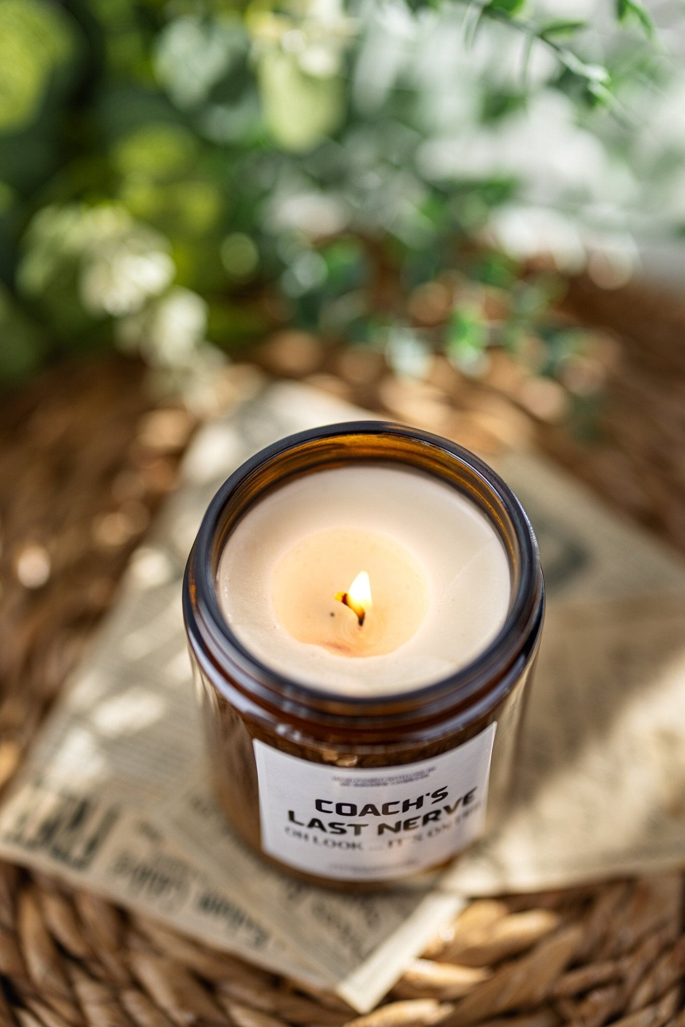 Coach's Last Nerve , OH LOOK IT'S On fire/Coach's Candle , Gift Candles , Candle for him.