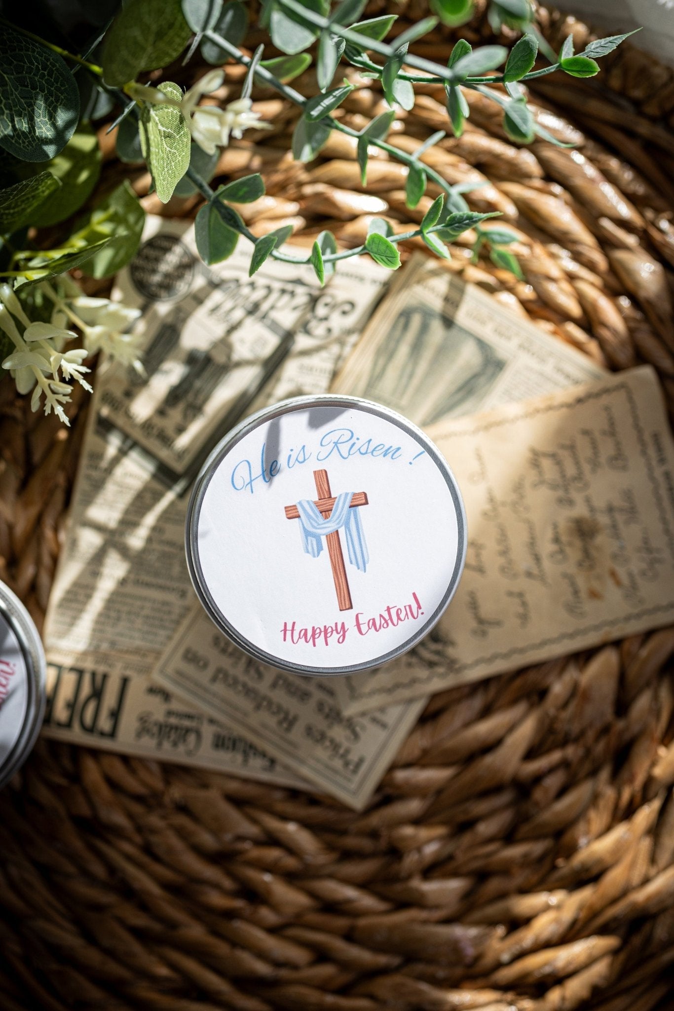 Easter Candle Favors - Happy Easter Favors for Guests, Christian Candle Favor, Bulk Candles, Easter Keepsake, Easter Tins Candle,Easter Gift