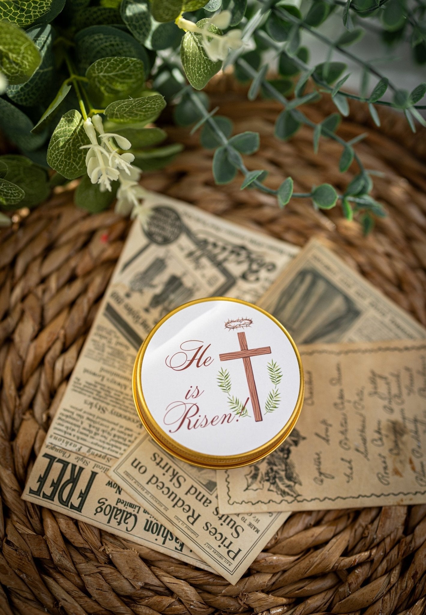 Easter Candle Favors - Happy Easter Favors for Guests, Christian Candle Favor, Bulk Candles, Easter Tins Candle,Easter Gift