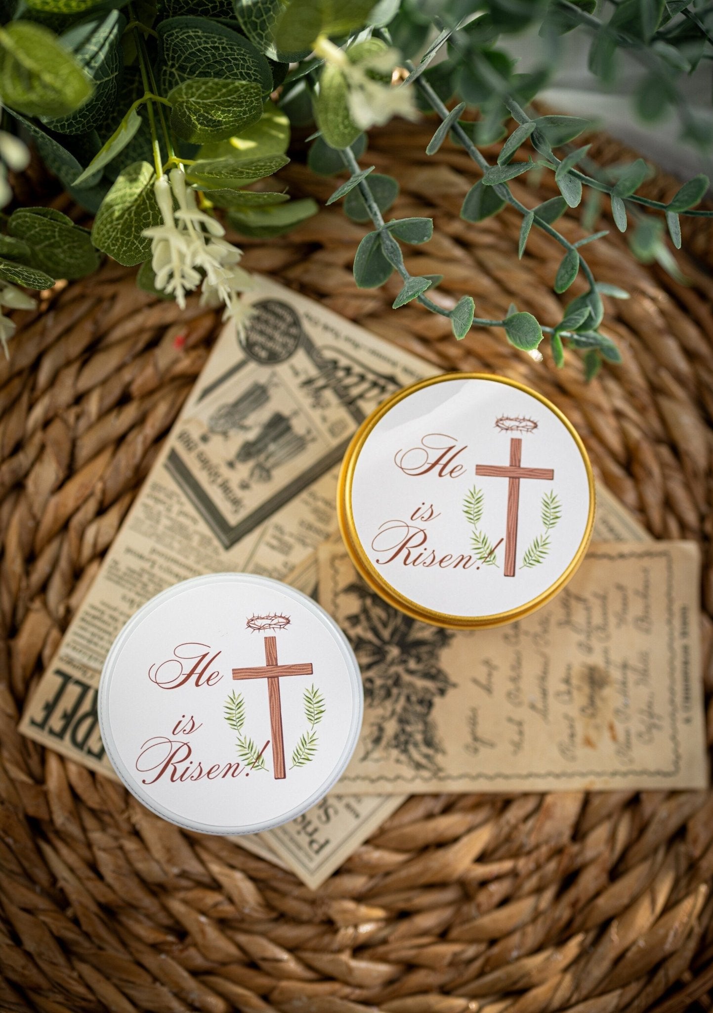 Easter Candle Favors - Happy Easter Favors for Guests, Christian Candle Favor, Bulk Candles, Easter Tins Candle,Easter Gift