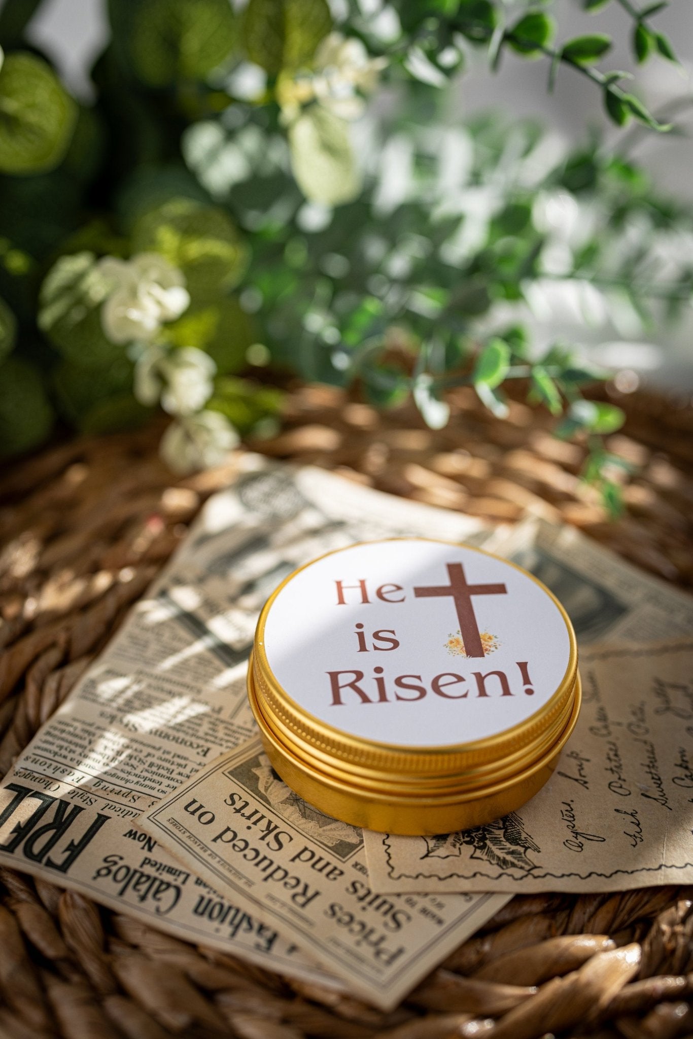 Easter Candle Favors - Happy Easter Favors for Guests, Christian Candle Favor, Bulk Candles, Easter Tins Candle