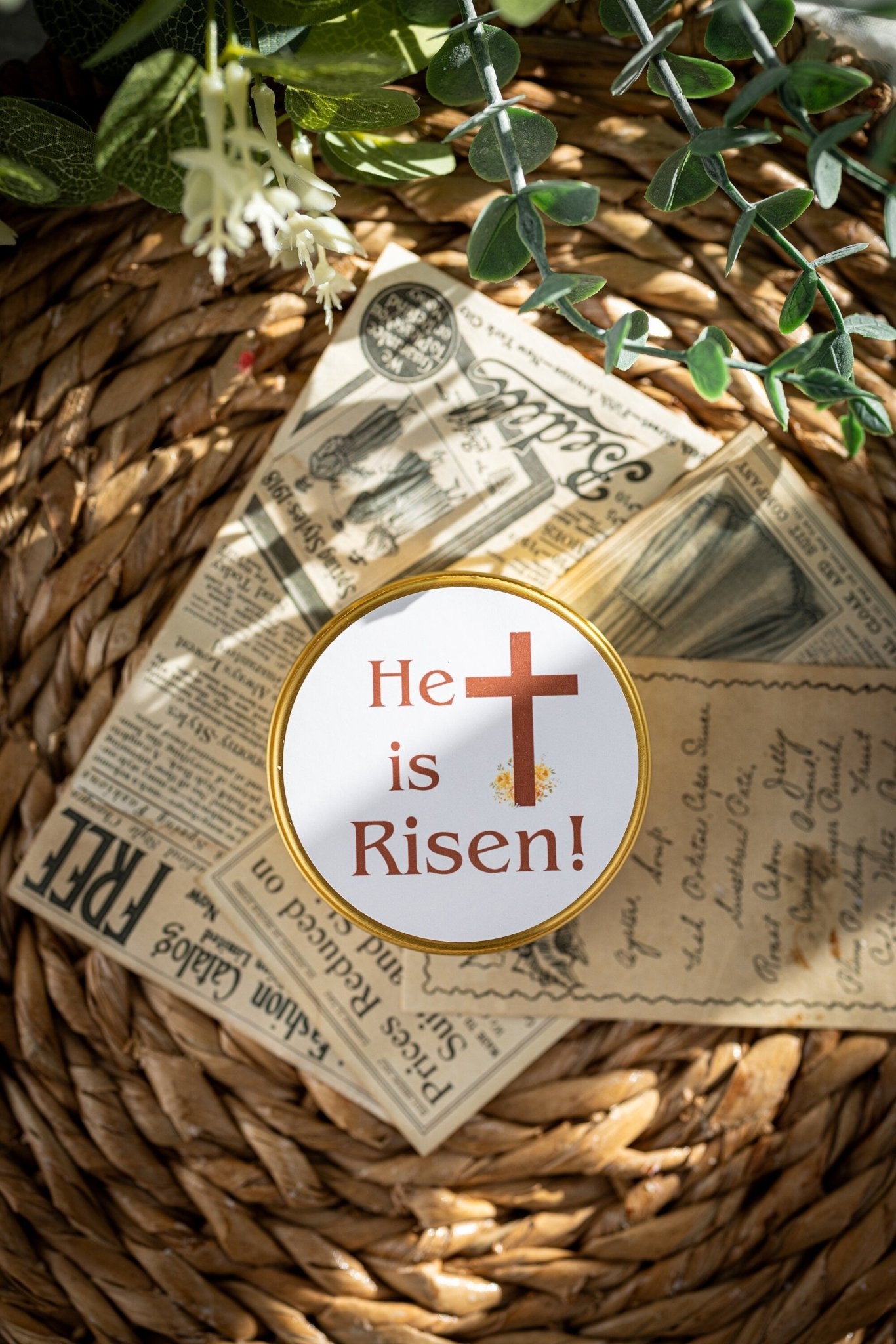 Easter Candle Favors - Happy Easter Favors for Guests, Christian Candle Favor, Bulk Candles, Easter Tins Candle