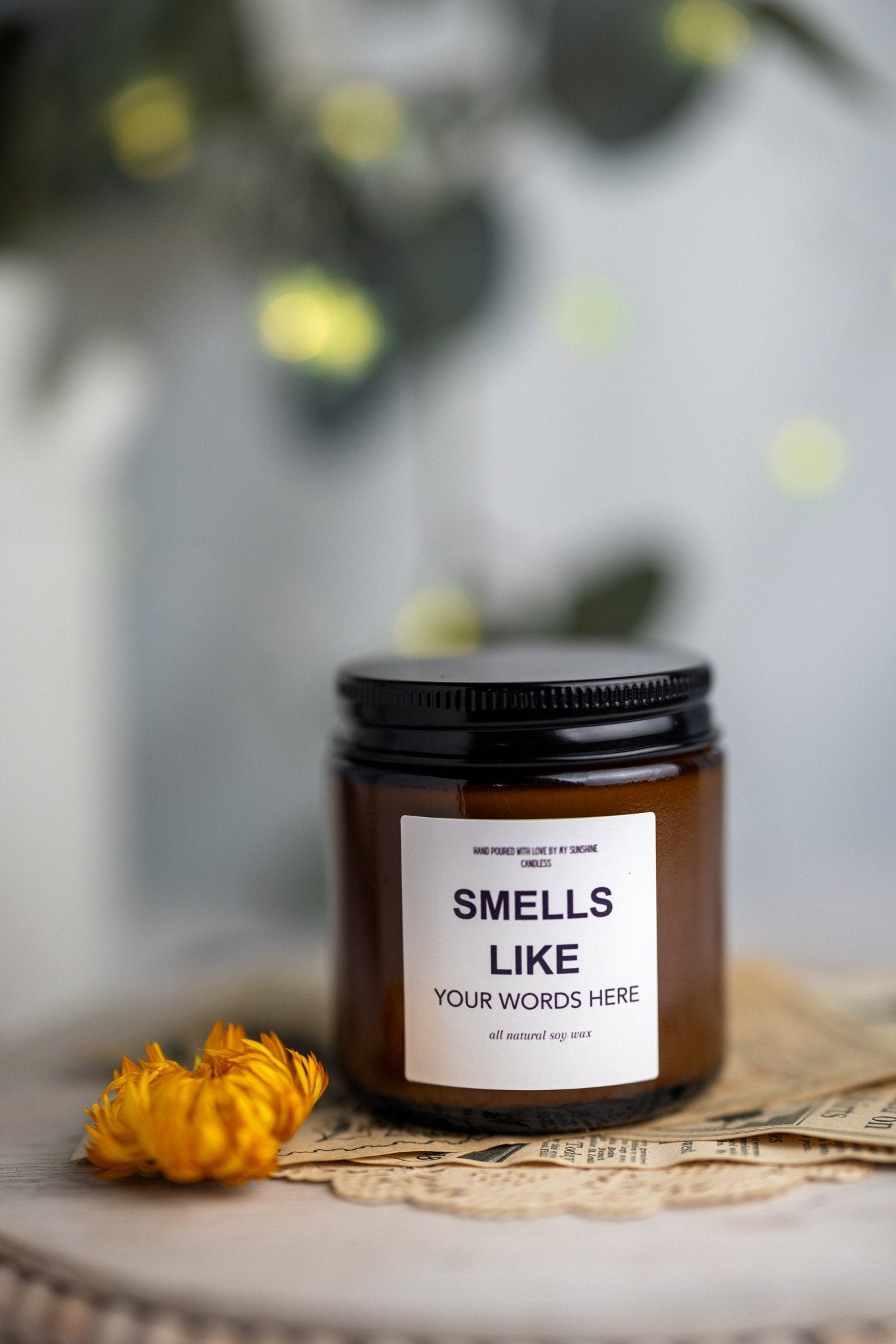 CUSTOM Smells Like Candle Fall Winter Gift, Friend Mom Christmas, Sister Funny Best Seller Popular Now,Glass Candle