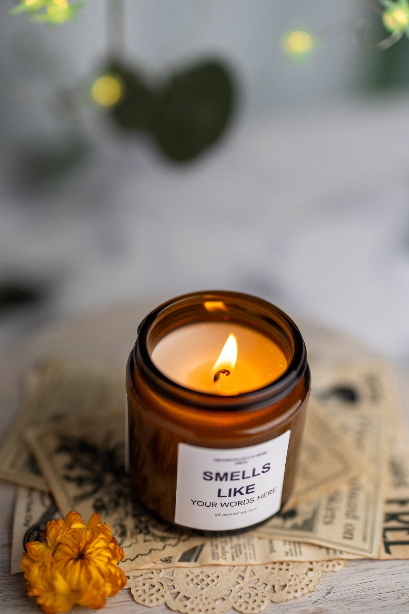 CUSTOM Smells Like Candle Fall Winter Gift, Friend Mom Christmas, Sister Funny Best Seller Popular Now,Glass Candle