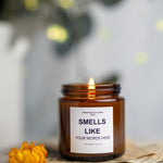 CUSTOM Smells Like Candle Fall Winter Gift, Friend Mom Christmas, Sister Funny Best Seller Popular Now,Glass Candle