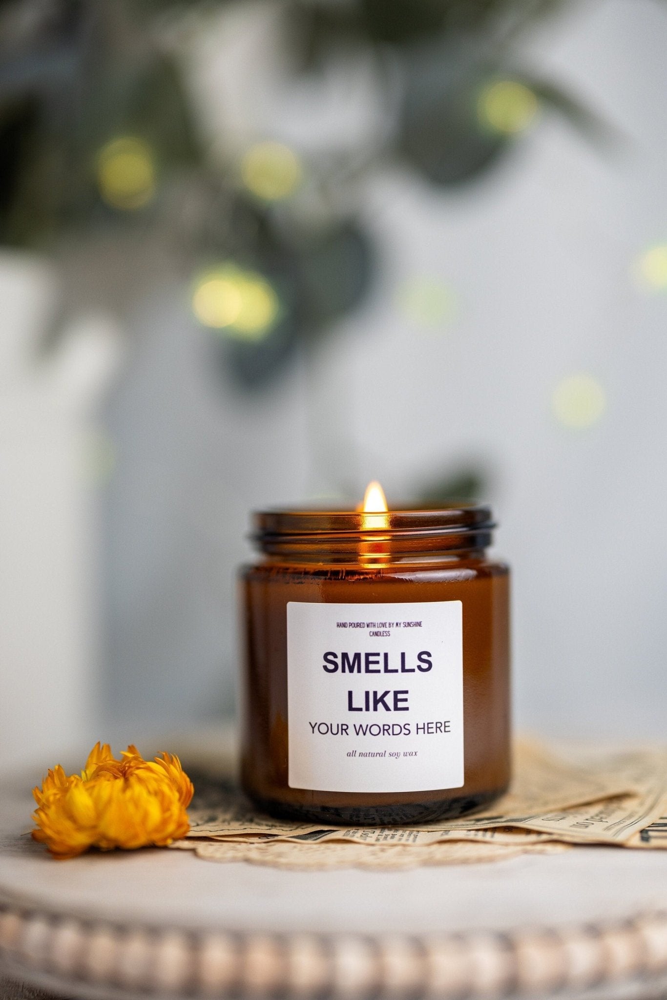 CUSTOM Smells Like Candle Fall Winter Gift, Friend Mom Christmas, Sister Funny Best Seller Popular Now,Glass Candle