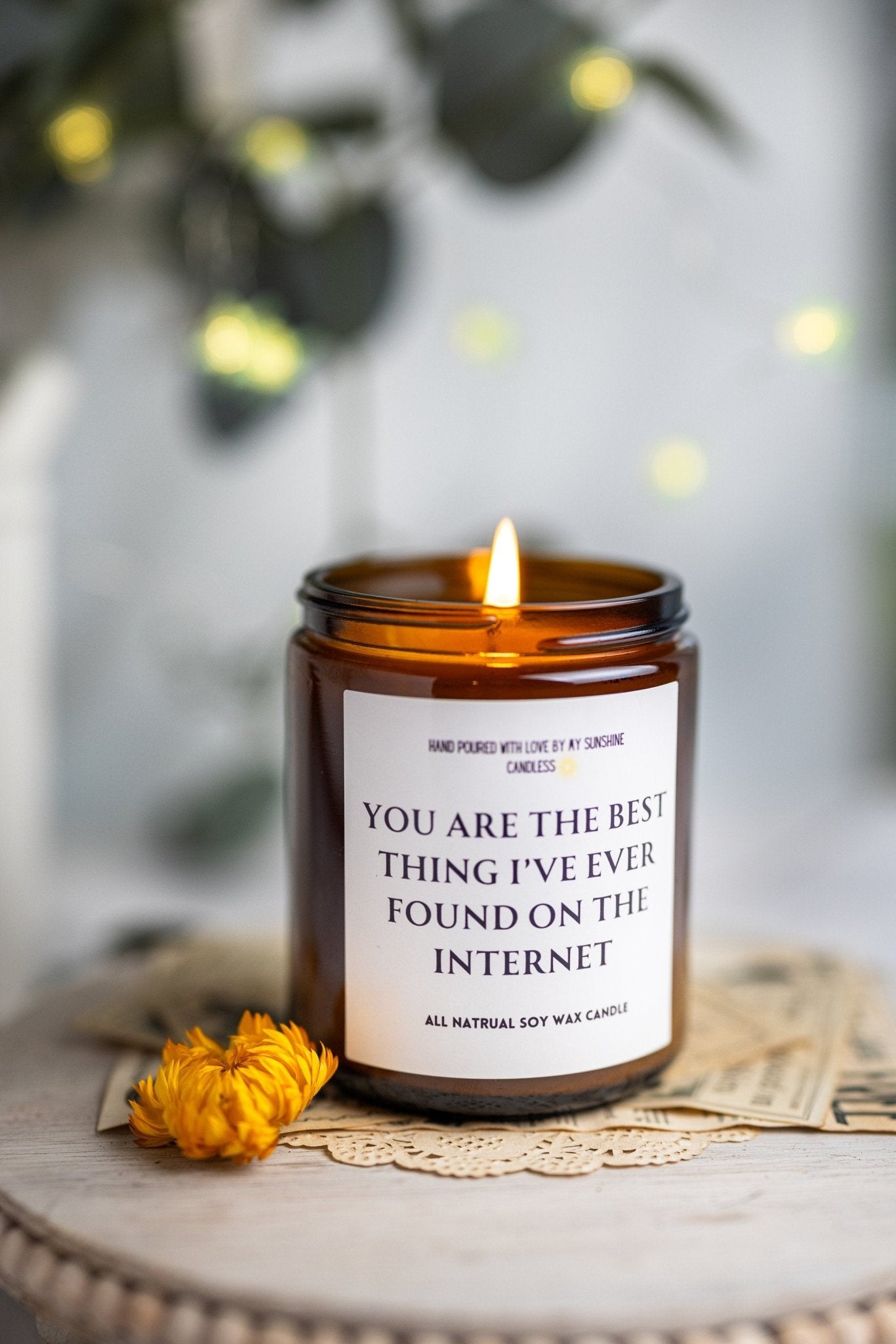 Best Thing On the Internet Candle, Boyfriend Gift Candle, anniversary gift, Birthday Gift for him, Anniversary gift for him,MySunshineCandle