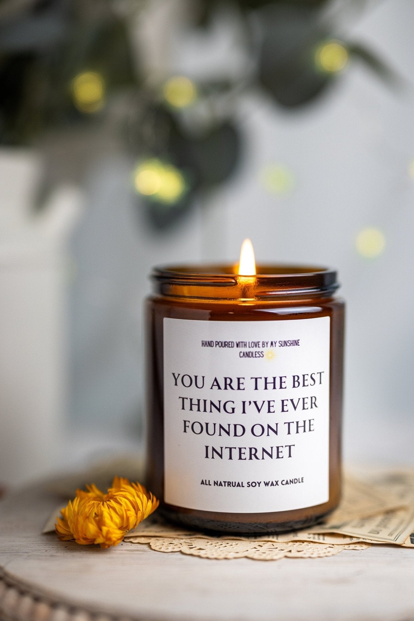 Best Thing On the Internet Candle, Boyfriend Gift Candle, anniversary gift, Birthday Gift for him, Anniversary gift for him,MySunshineCandle