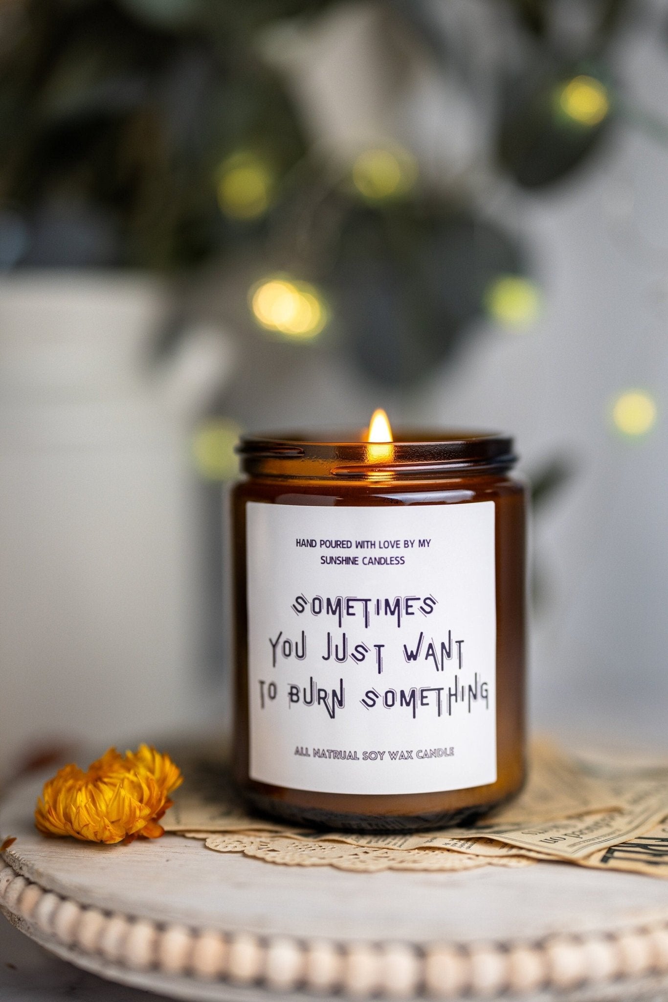 Sometimes you just want to burn something, Scented Soy Candle, Anniversary gift, Gift for Him, Boyfriend Gift,Large Choice of Scents