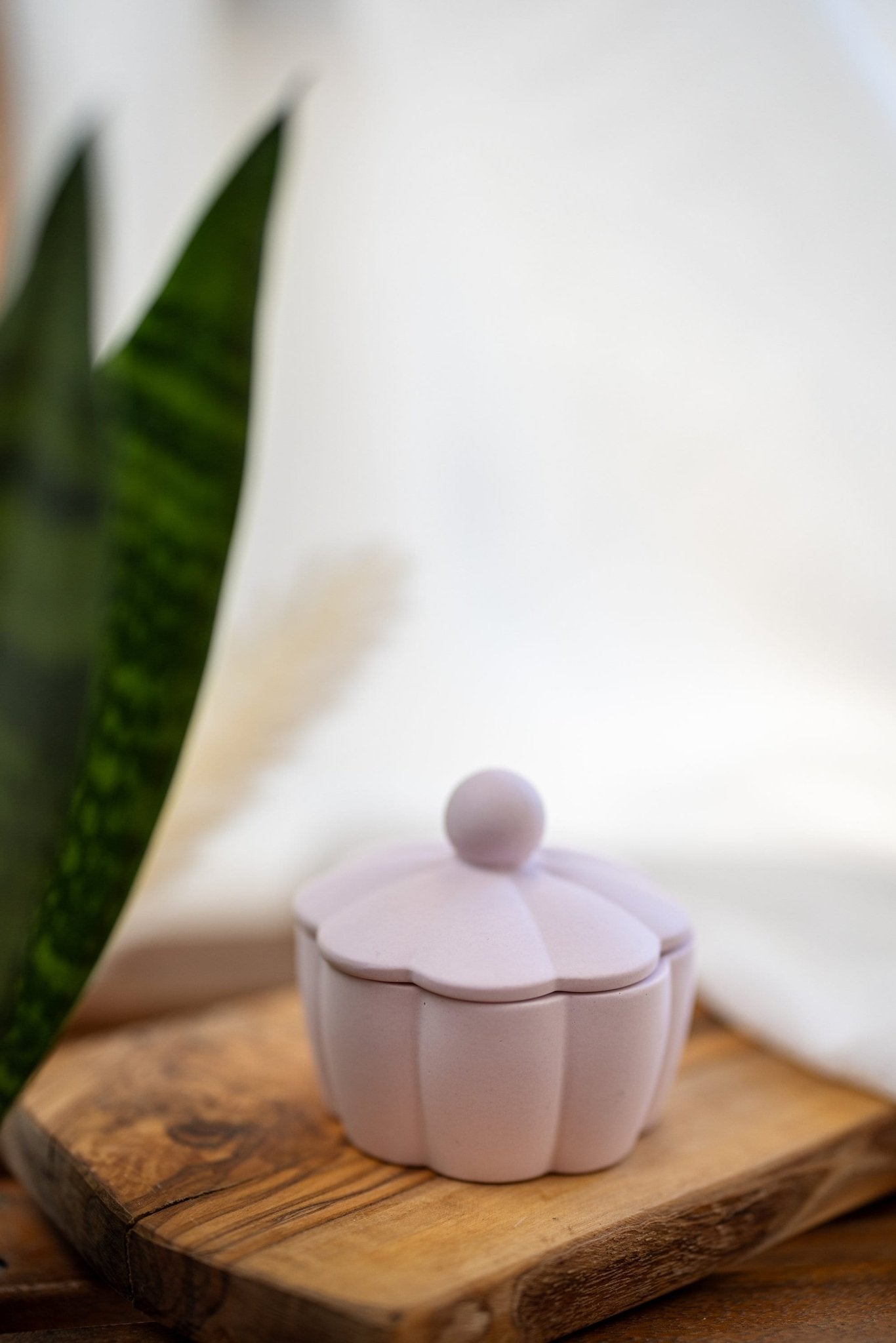 Unique Flower Jesmonite concrete Trinket Jar, Trinket Jar , Flower Jar With LID , Jewelry Box