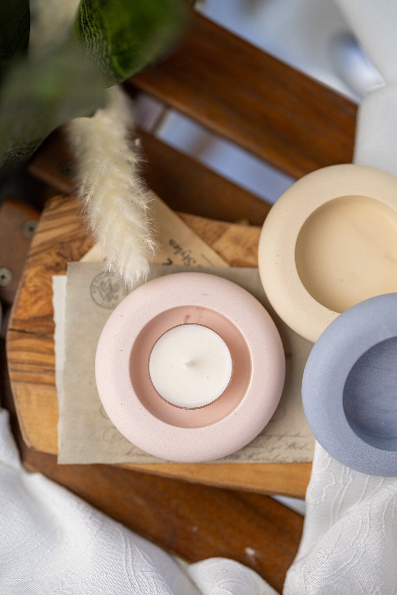 Cute Tea Light Holder, Jesmonite Jar , Home decor, Candle Holder , Round Tea Light Holder