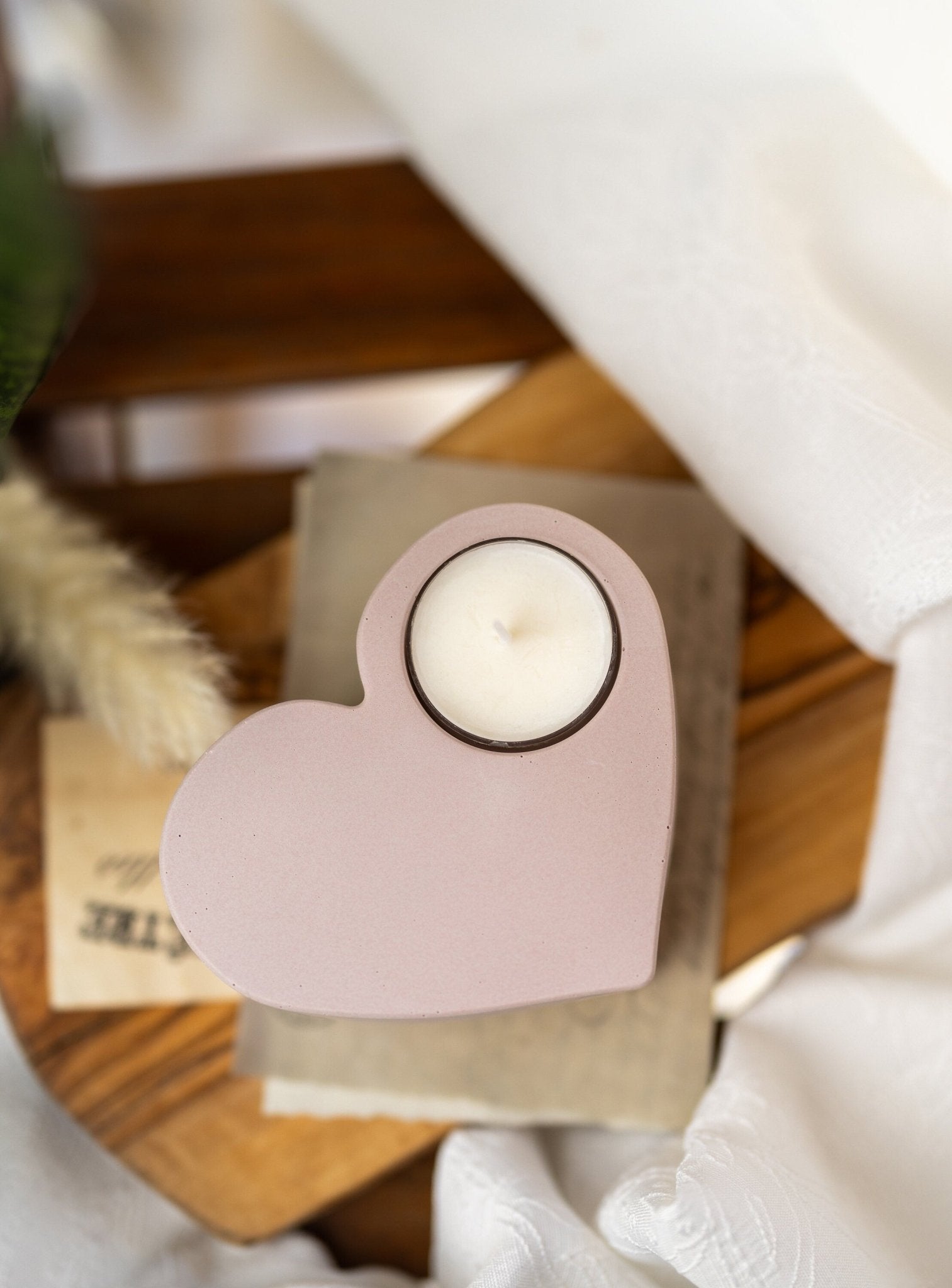 Heart Shape Candle Holders Mother's Day Gift Heart Ornament Large Concrete Hearts,Unique Candle Holder