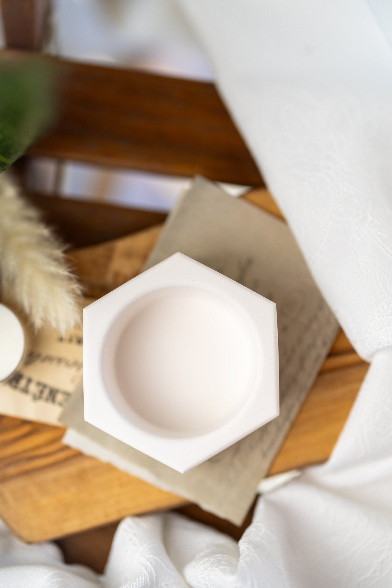 Hexagon Tea light Candle Holder, Candle Holder , Box Decor , Epoxy Decor