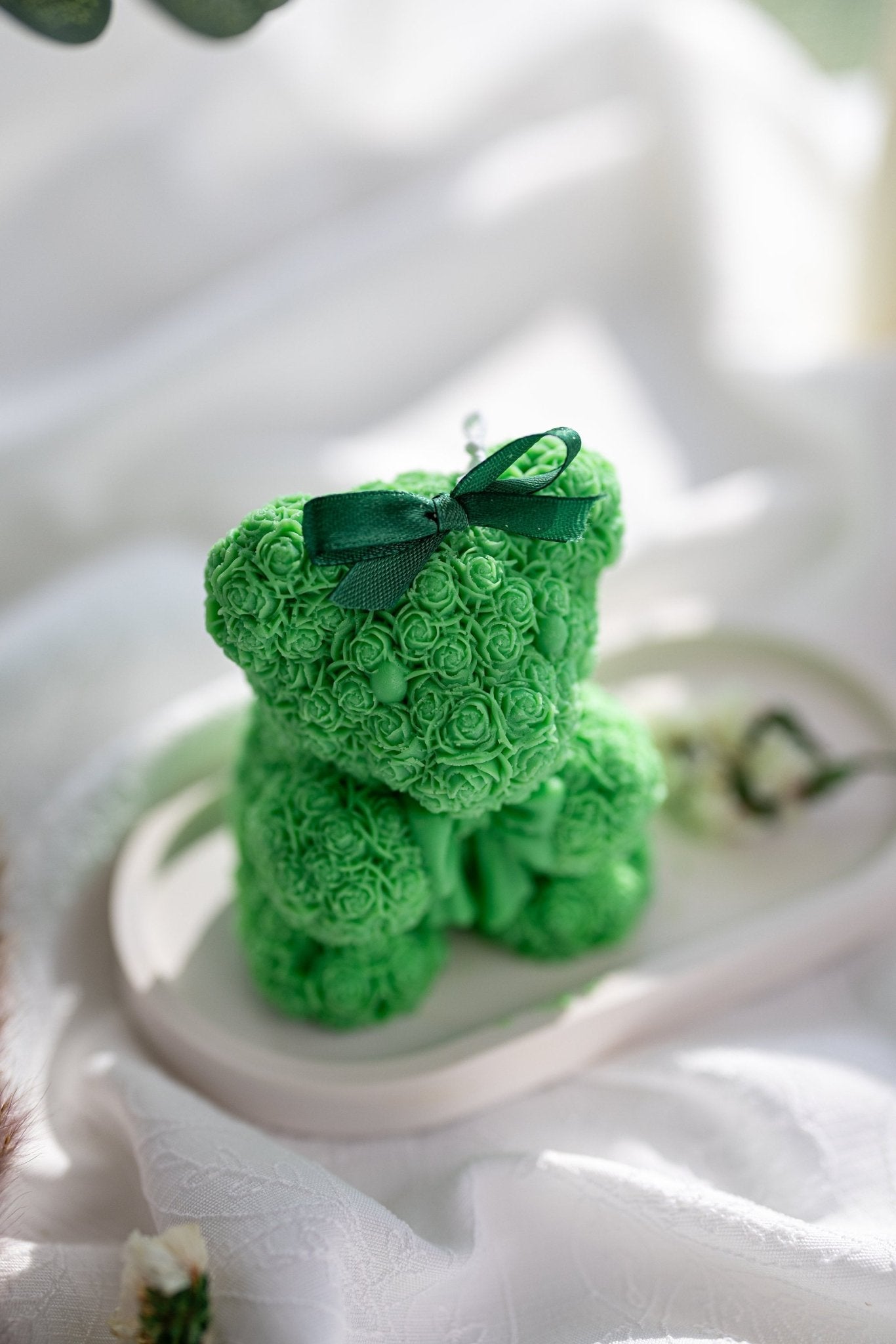 Rose Teddy Bear Candles, Rose Candles, Home Decor, Rose Bear Candles, Perfect Gift for Bear Lover, Valentines Day, Scented