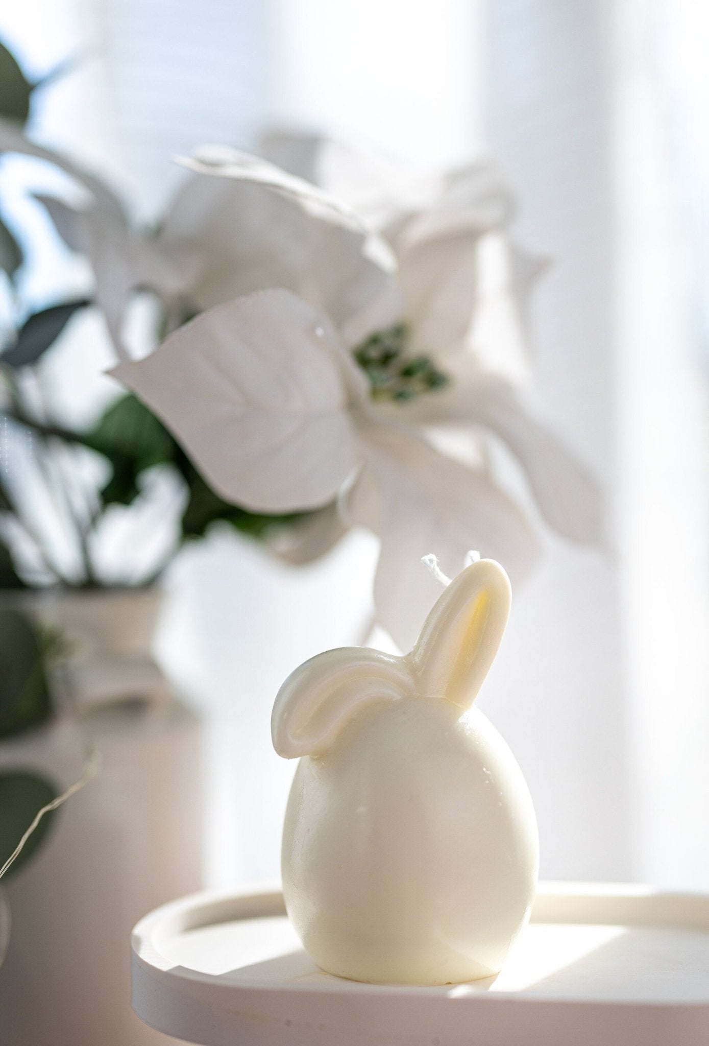 Easter Bunny Egg Candle, Floppy Ears, Easter bunny candle, Easter egg candle, Easter bunny decor, Handmade Candle, Egg Hunting