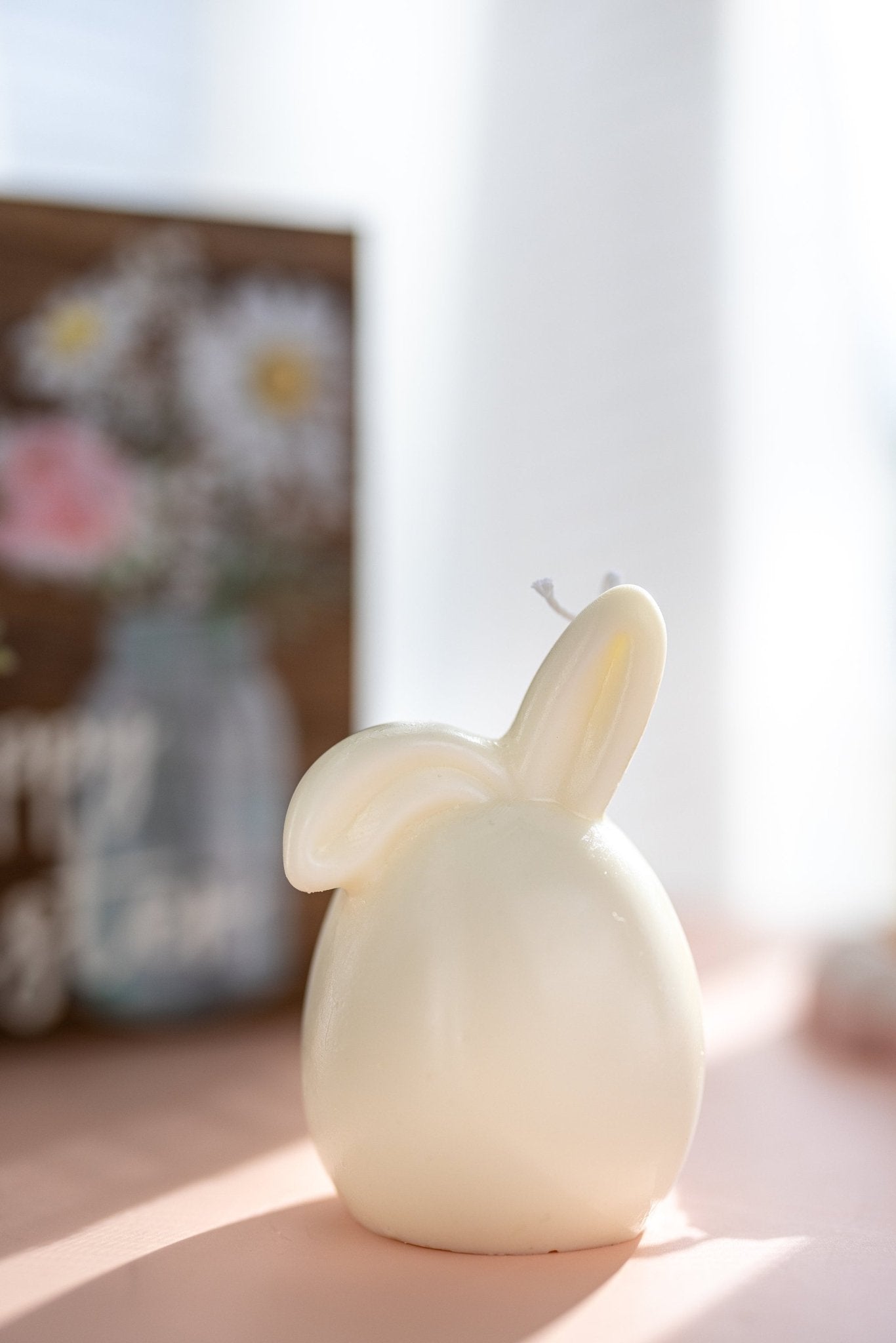 Easter Bunny Egg Candle, Floppy Ears, Easter bunny candle, Easter egg candle, Easter bunny decor, Handmade Candle, Egg Hunting
