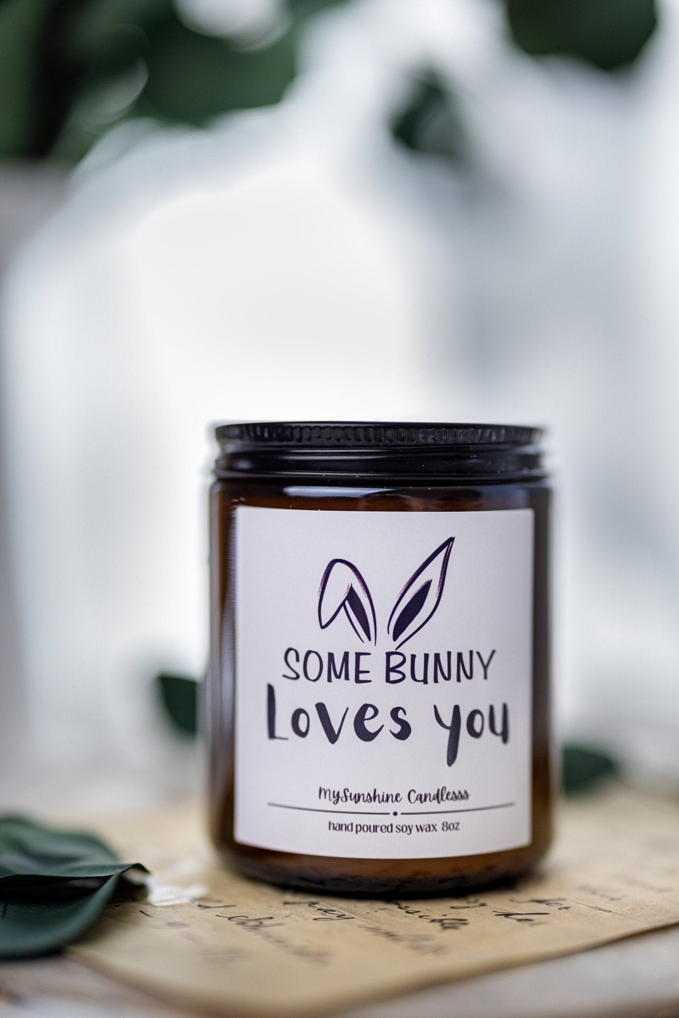 Some Bunny Loves You Happy Easter Gift for Her Easter Gift for Him Cute Easter Gift Easter Candle Best Friend Gifts