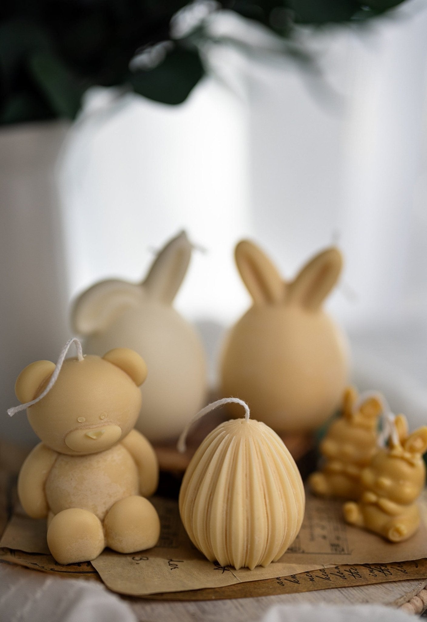 Easter Bunny Eggs Candle , V shape Candle , Melon Veins Egg Candle, Stripes Candle,Mini Cute Bunny Candle