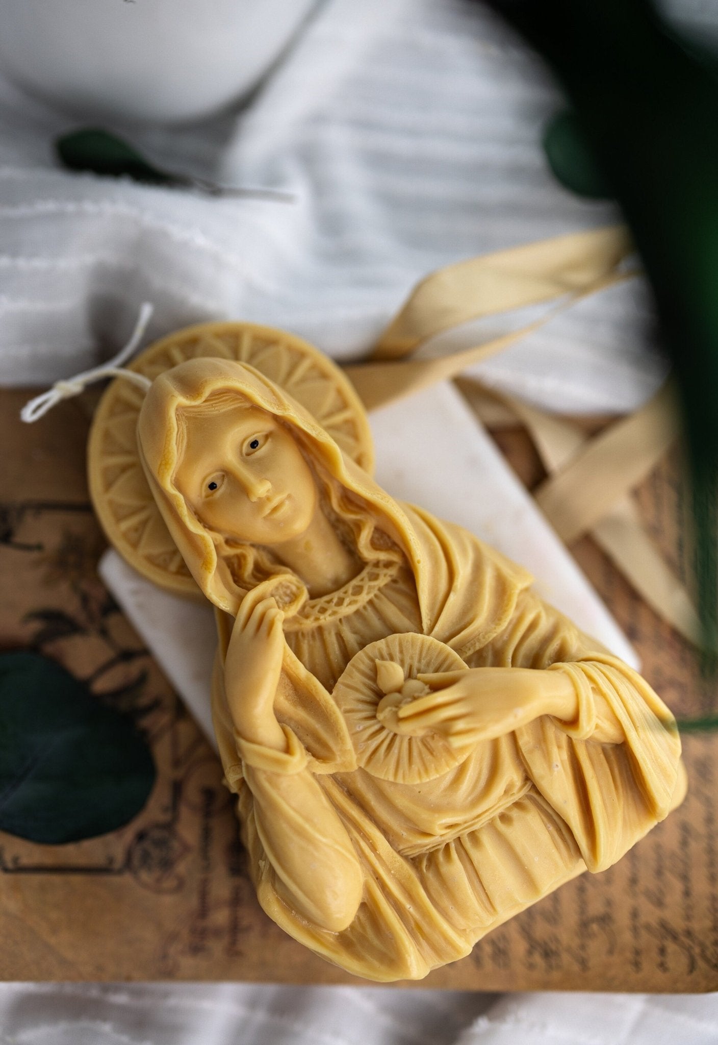 Large Virgin Mary Candle , 100% Soy Wax , 6in Candle