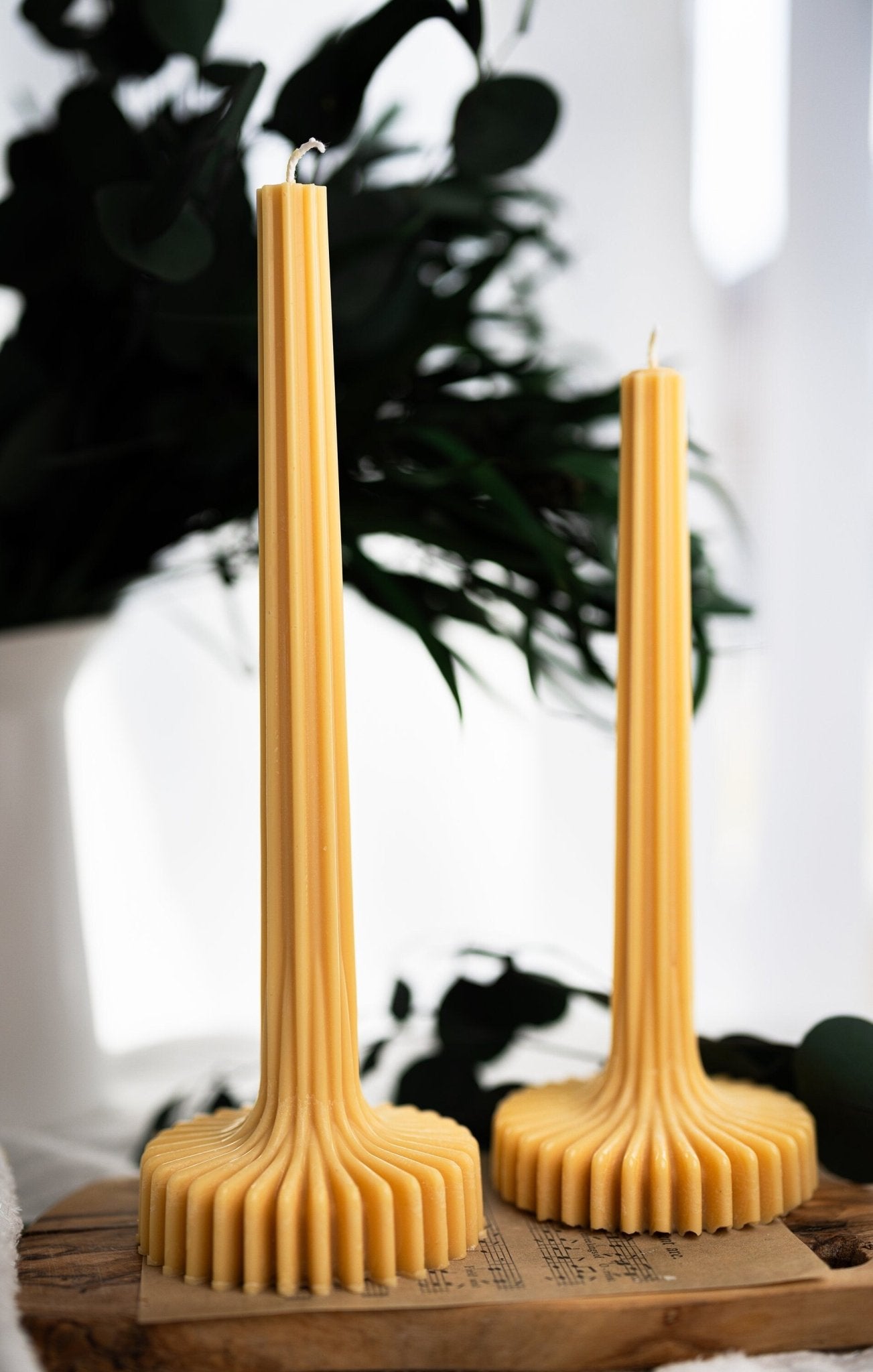 Large Stripe Column Candle , Aesthetic Taper Candle for Home Decor , Tall Pillar Candle
