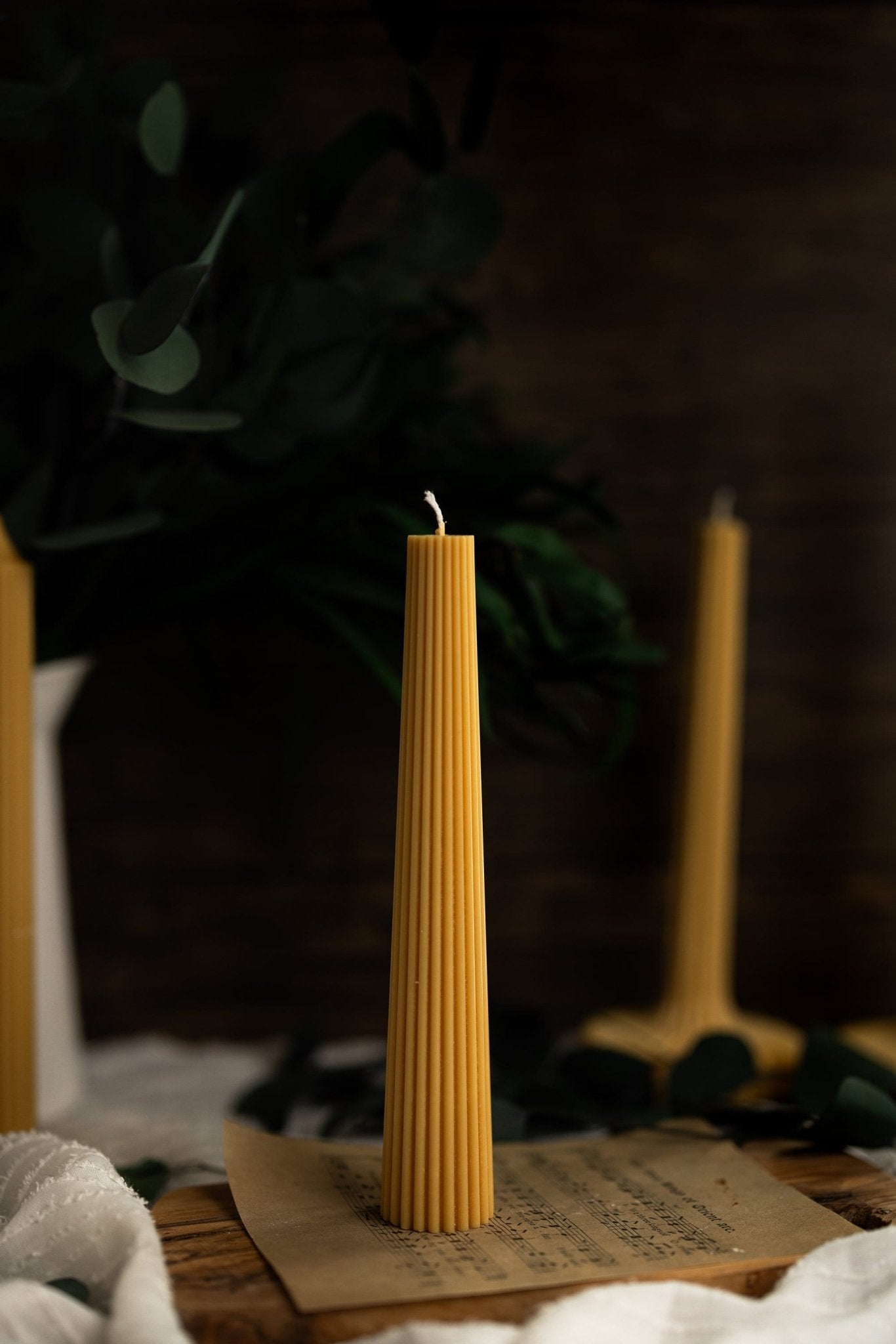 Ribbed Pillar Candle, Greko Column Ribbed Candles, Dinner Table Candle, Dinner Candle, Decorative Candle, Marble Candle
