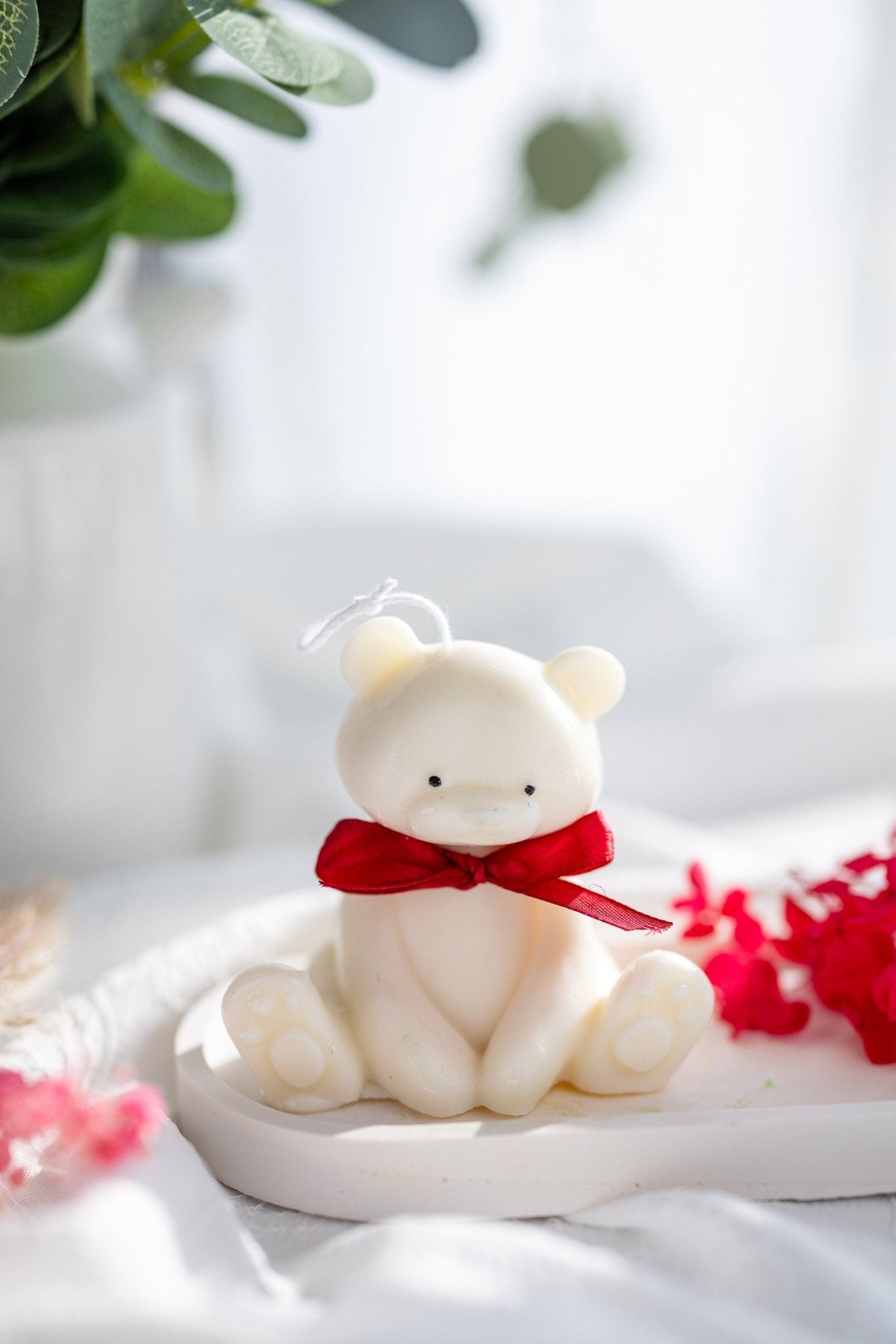 Teddy Bear Candle | Cute Decorative Pillar | Nursery Decor | Baby Shower Gift | Unique Candle /Cute Sitting Teddy Bear 2024