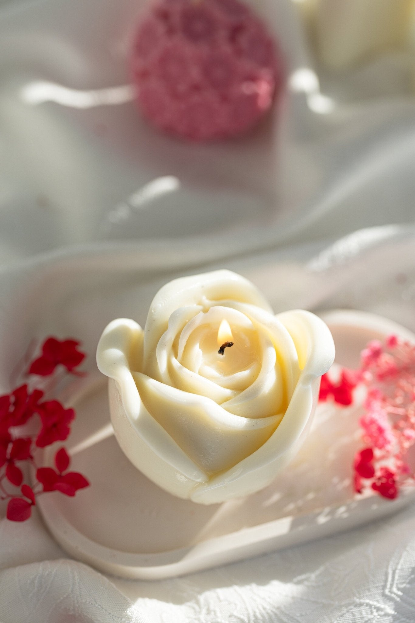 Large Rose Candle | Love Candle| Flower Candle| Shaped Candle| Sculptural Candle| Anniversary Gift| Wedding Gift| Valentines Day Gift