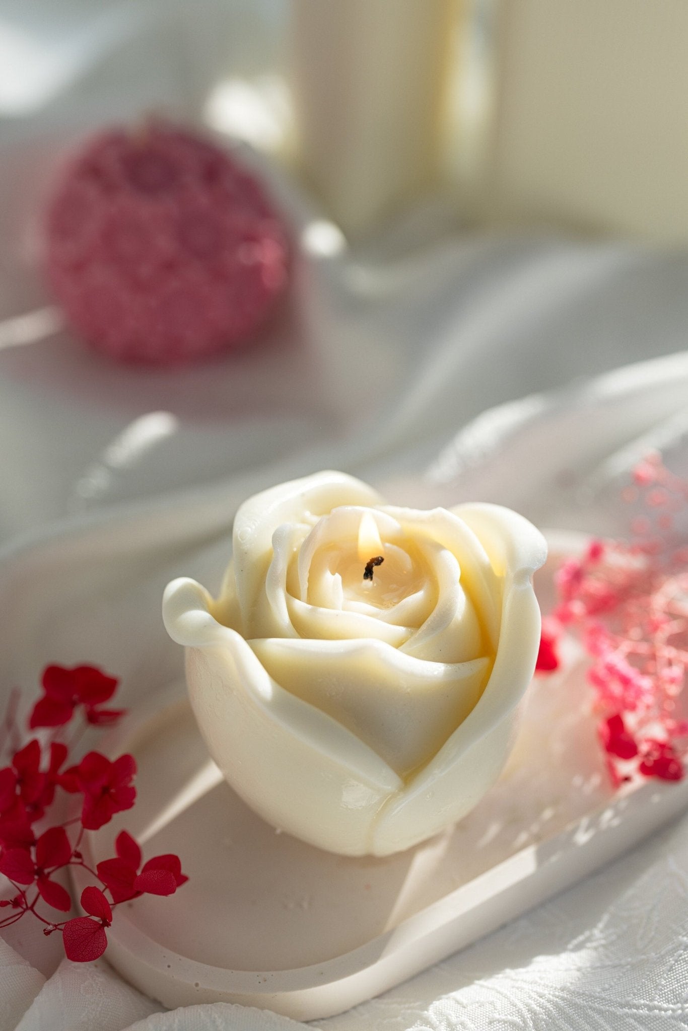 Large Rose Candle | Love Candle| Flower Candle| Shaped Candle| Sculptural Candle| Anniversary Gift| Wedding Gift| Valentines Day Gift