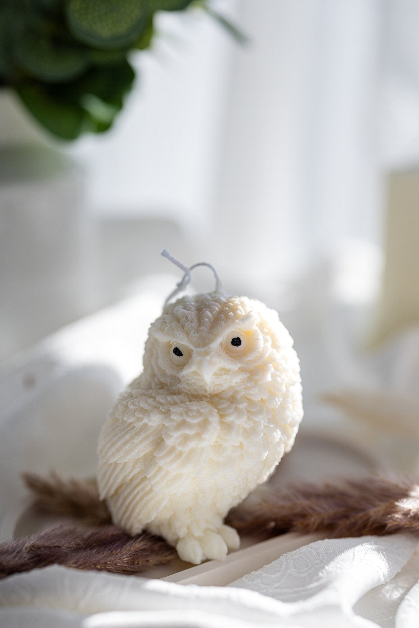 Unique Owl Candle with Intricate Details ,Large Owl Candle