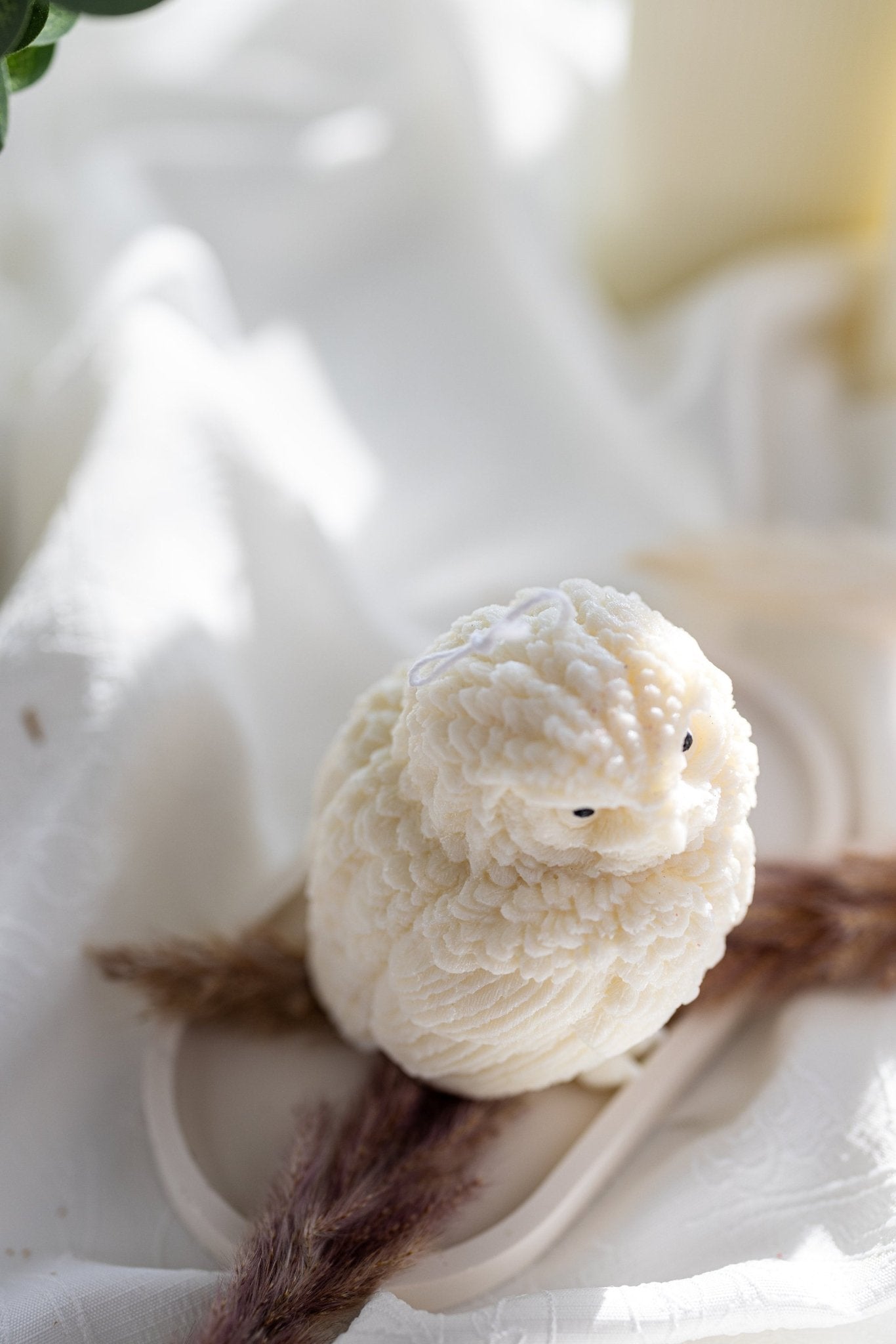 Unique Owl Candle with Intricate Details ,Large Owl Candle