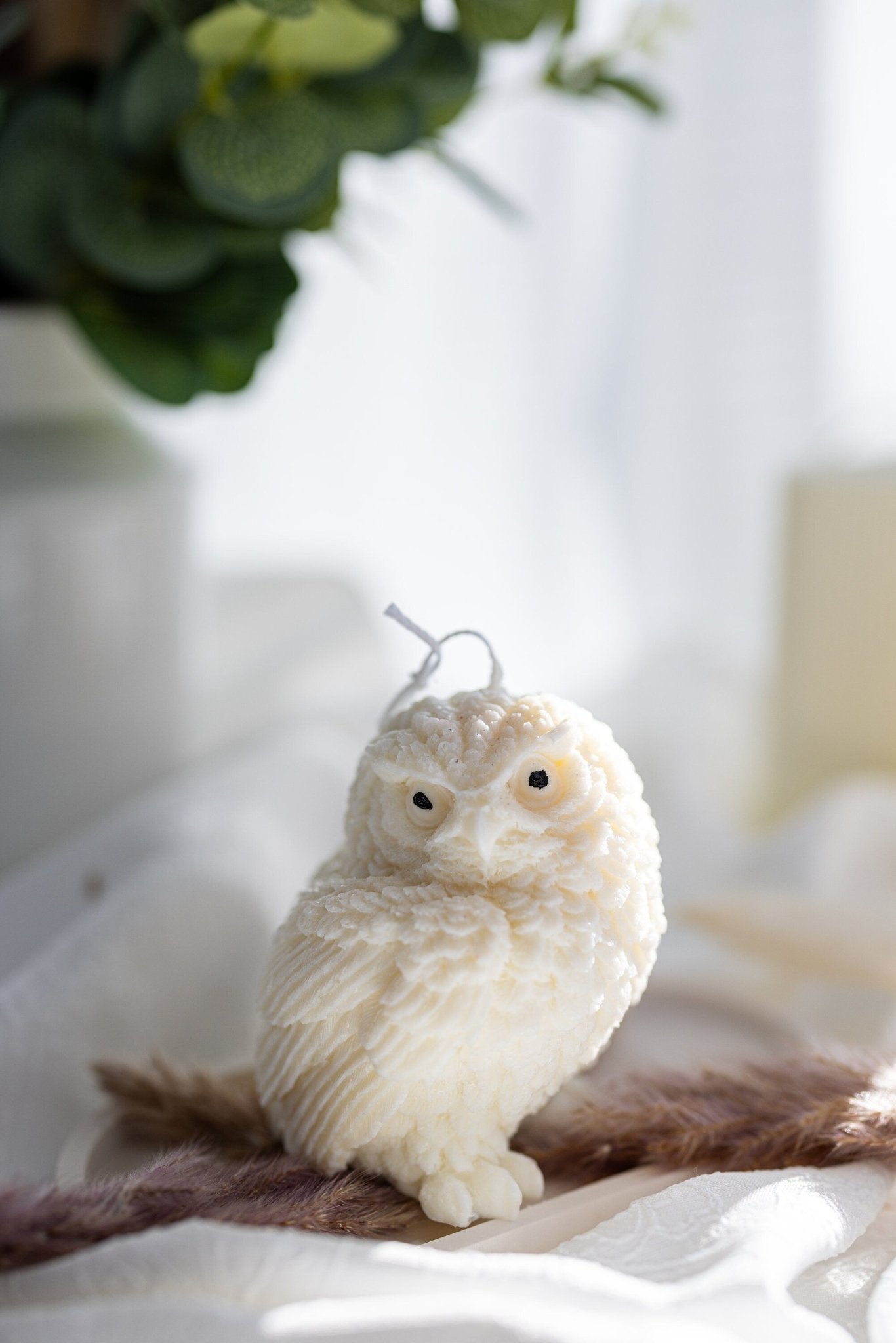 Unique Owl Candle with Intricate Details ,Large Owl Candle