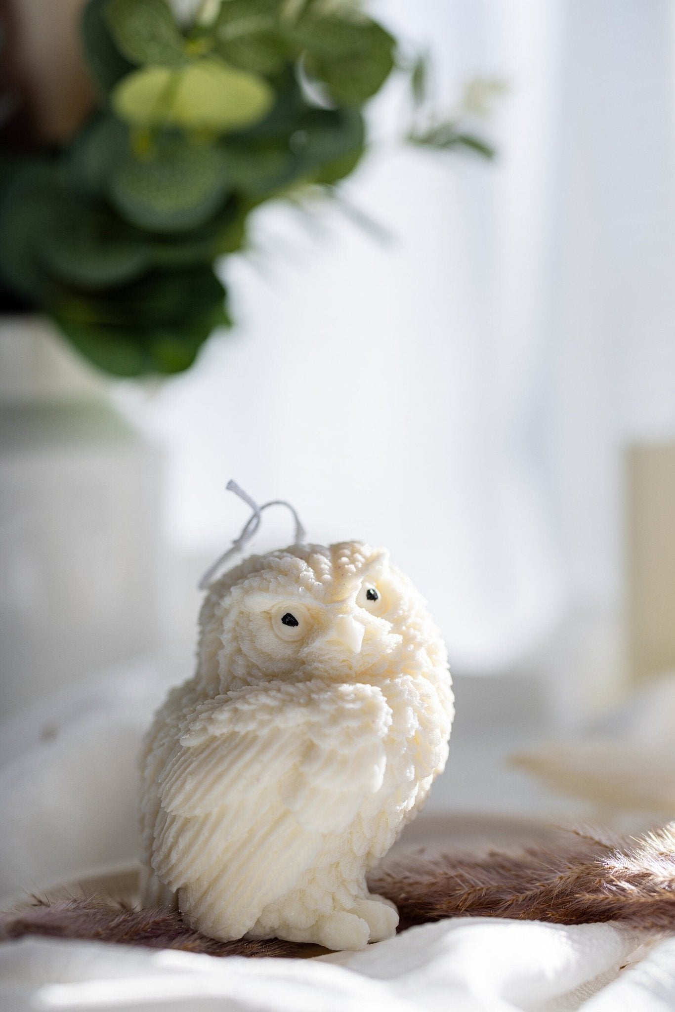 Unique Owl Candle with Intricate Details ,Large Owl Candle