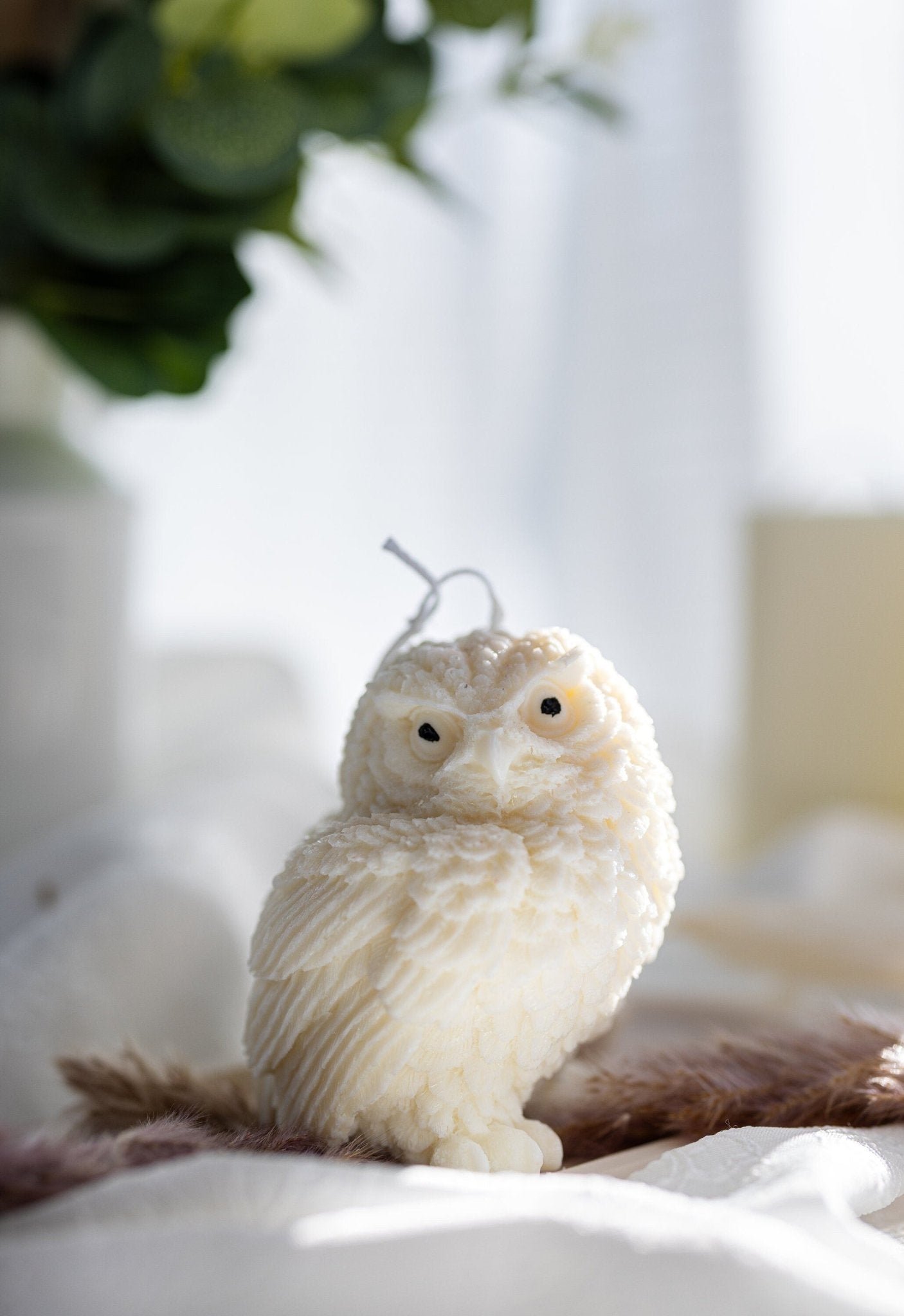 Unique Owl Candle with Intricate Details ,Large Owl Candle