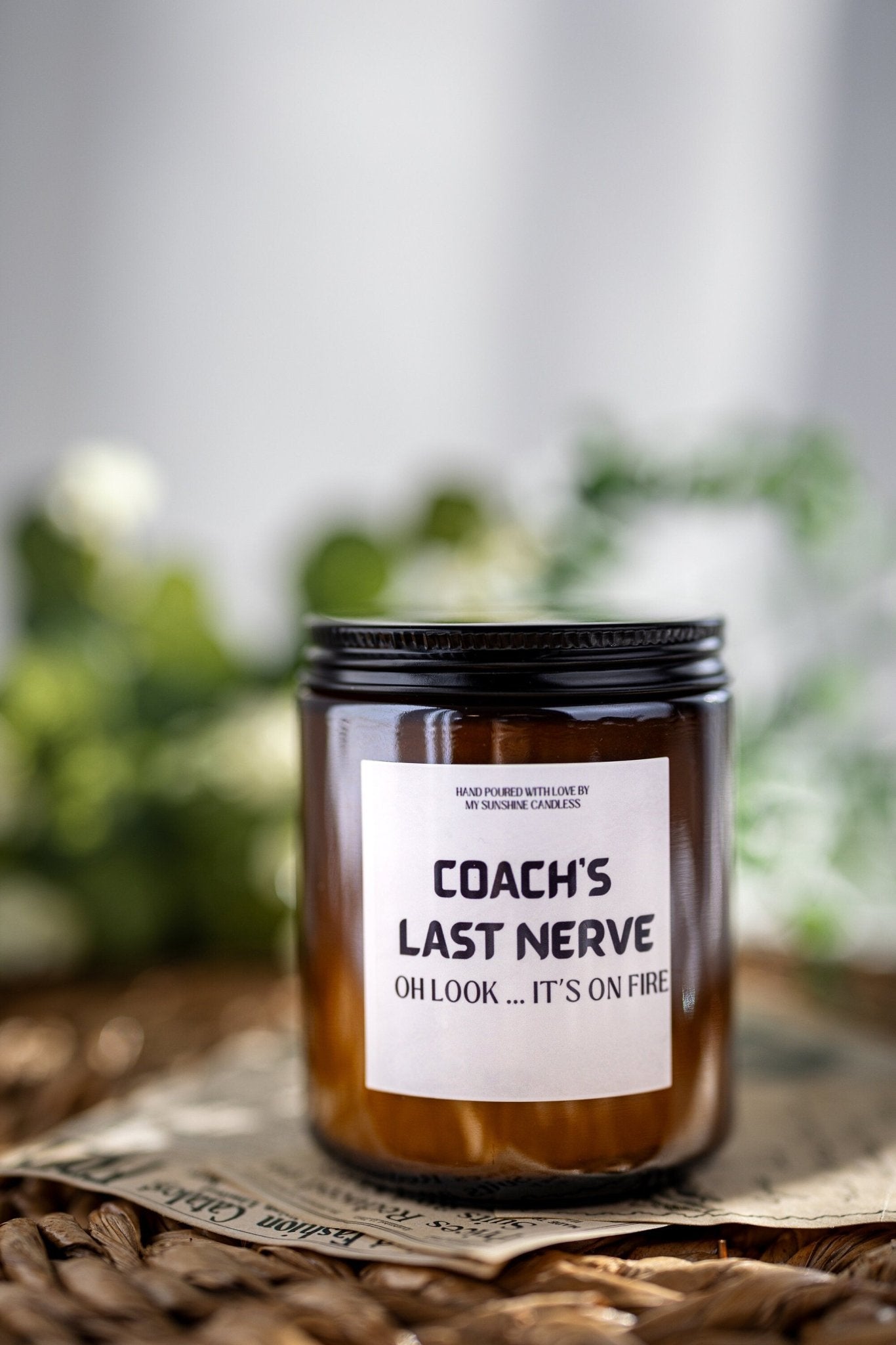Coach's Last Nerve , OH LOOK IT'S On fire/Coach's Candle , Gift Candles , Candle for him.