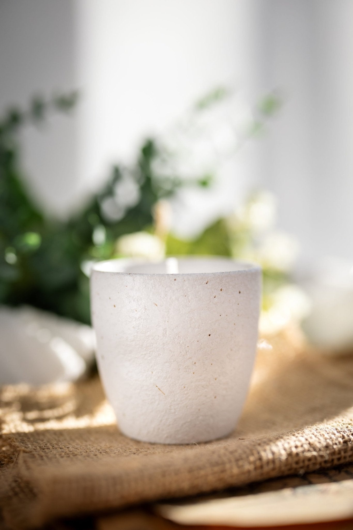 Reborn Mixed Colors Ceramic Coffee Cup Candle Soy , Reusable Cups