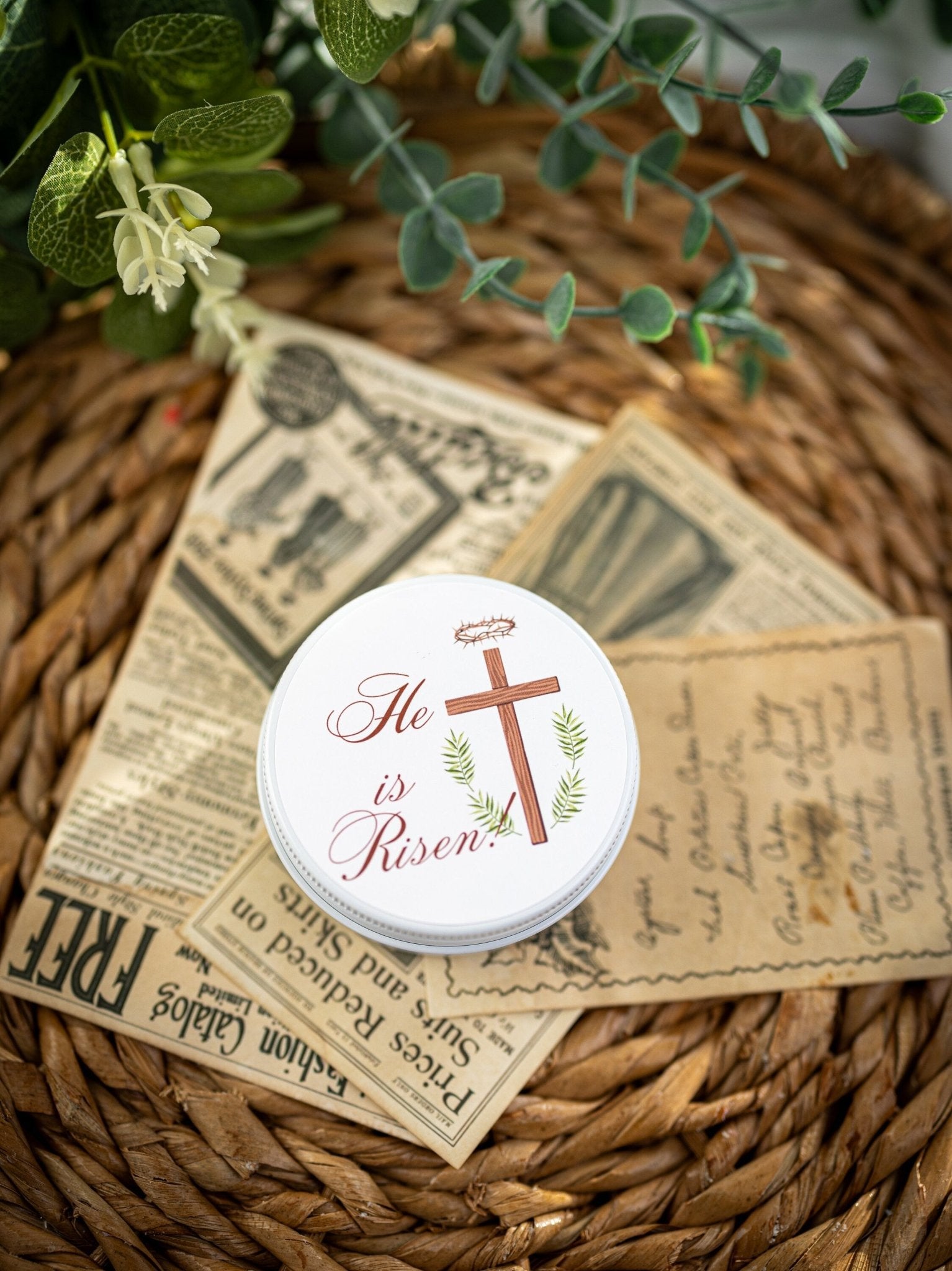 Easter Candle Favors - Happy Easter Favors for Guests, Christian Candle Favor, Bulk Candles, Easter Tins Candle,Easter Gift